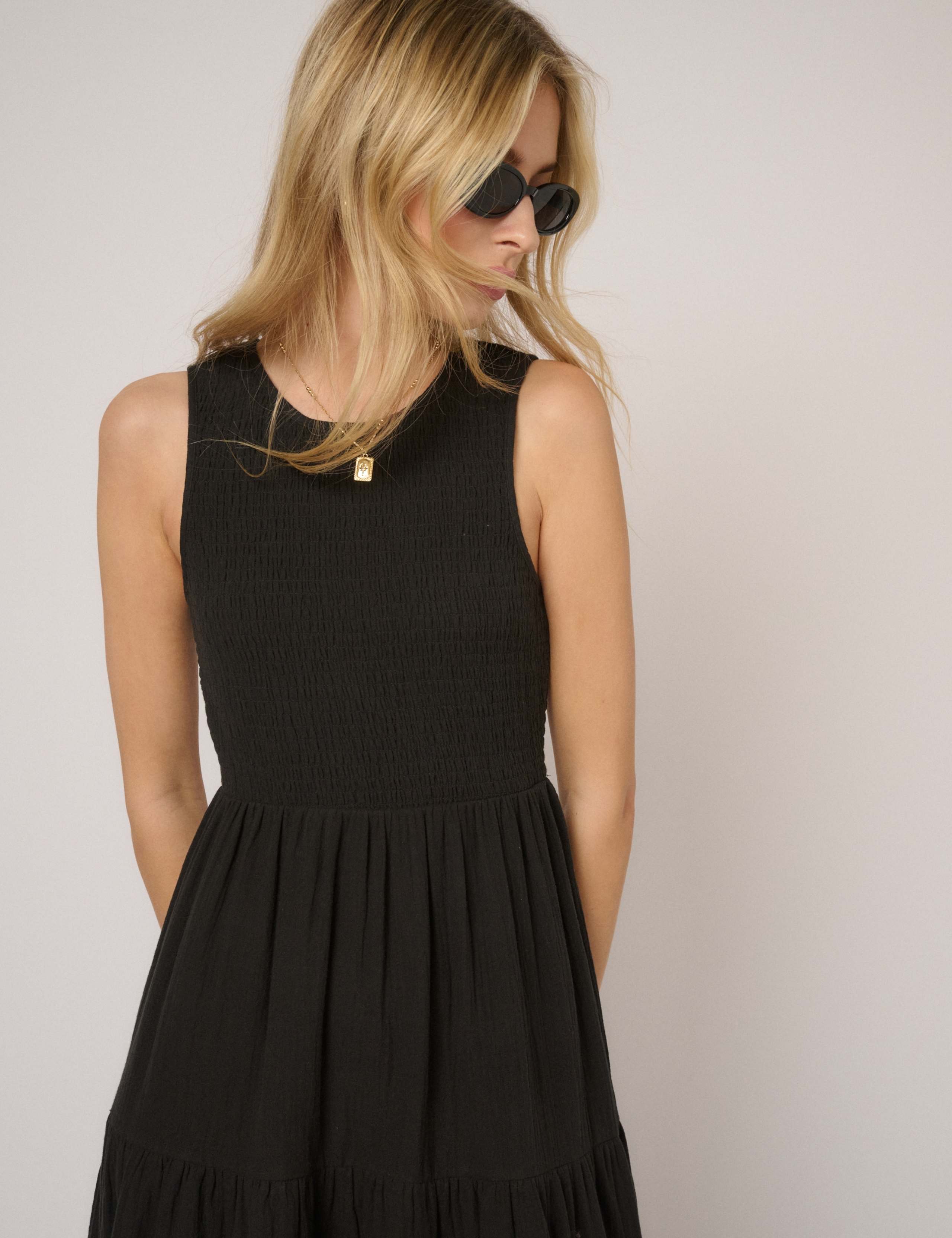 Pure Cotton Midaxi Tiered Dress 2 of 5