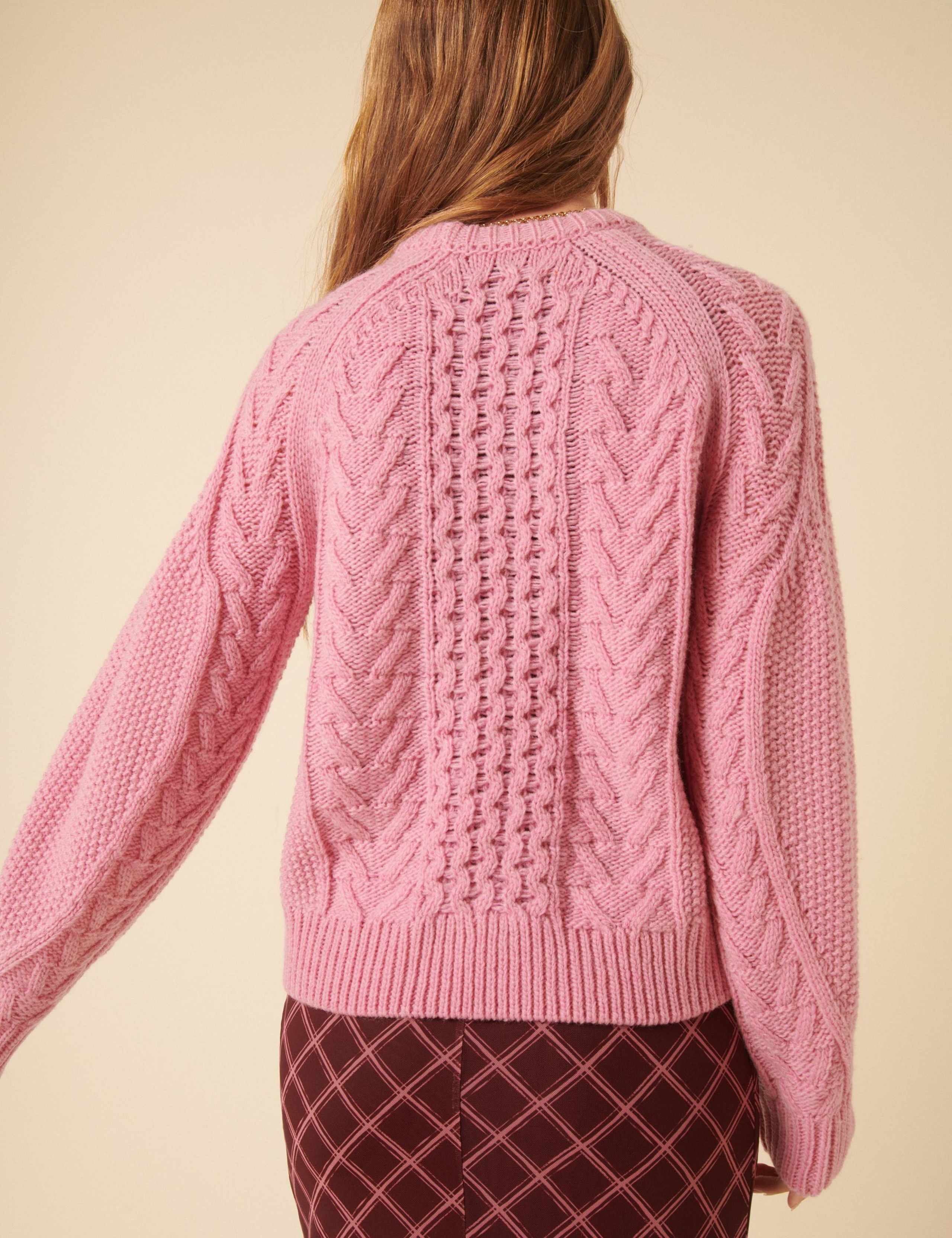 Wool Blend Cable Knit Jumper 3 of 5