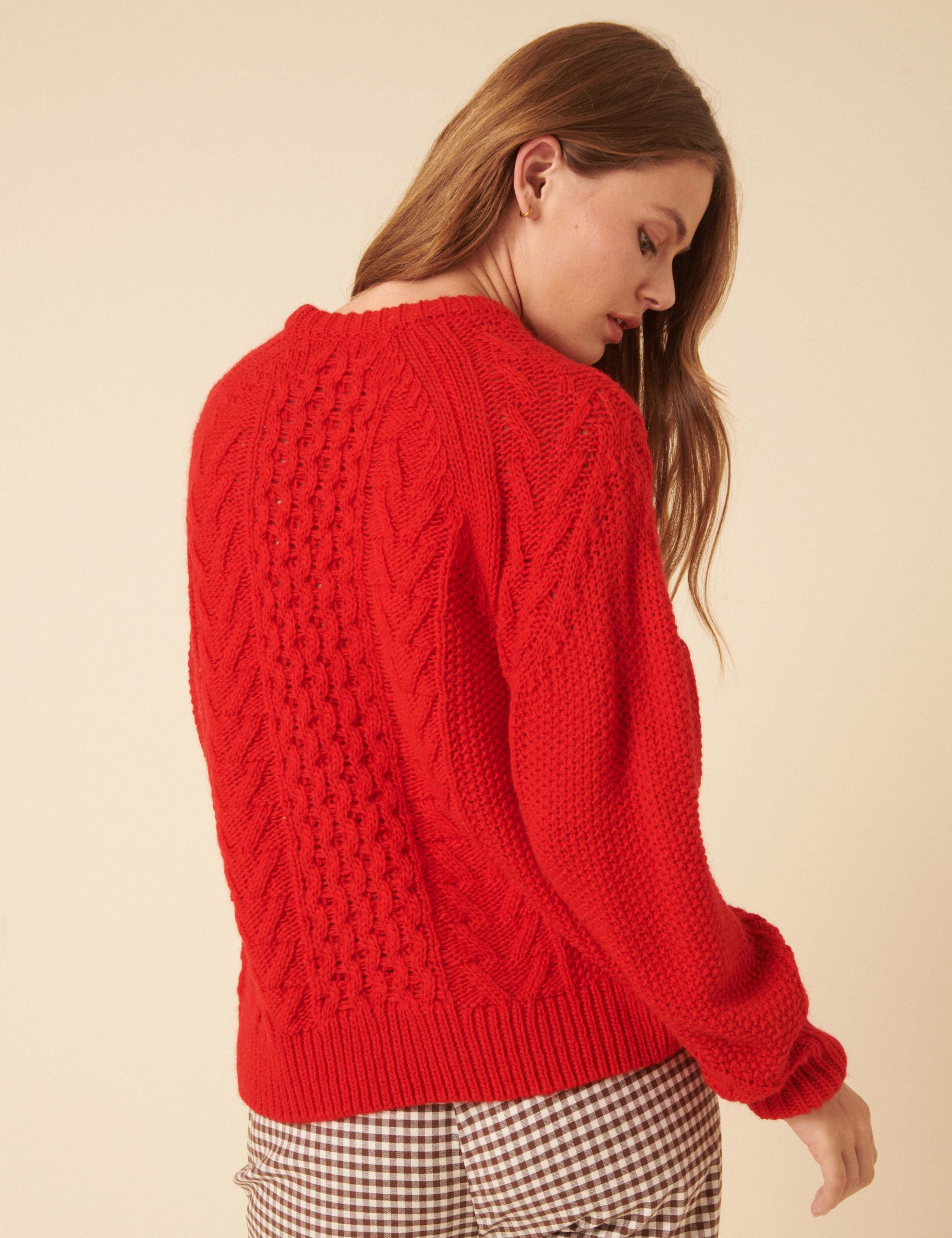 Wool Blend Cable Knit Jumper 2 of 5