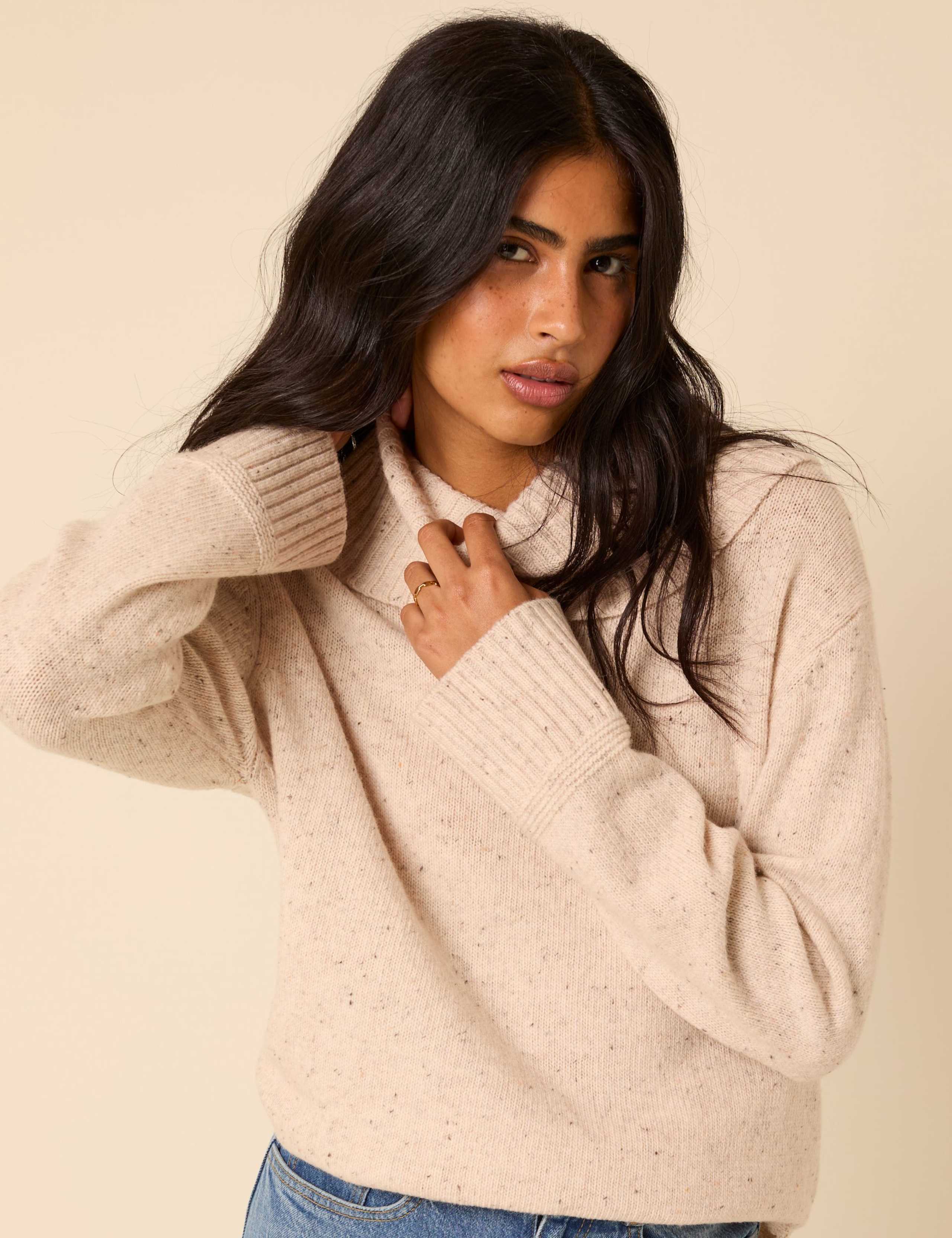 Roll Neck Relaxed Fit Jumper With Wool 4 of 5