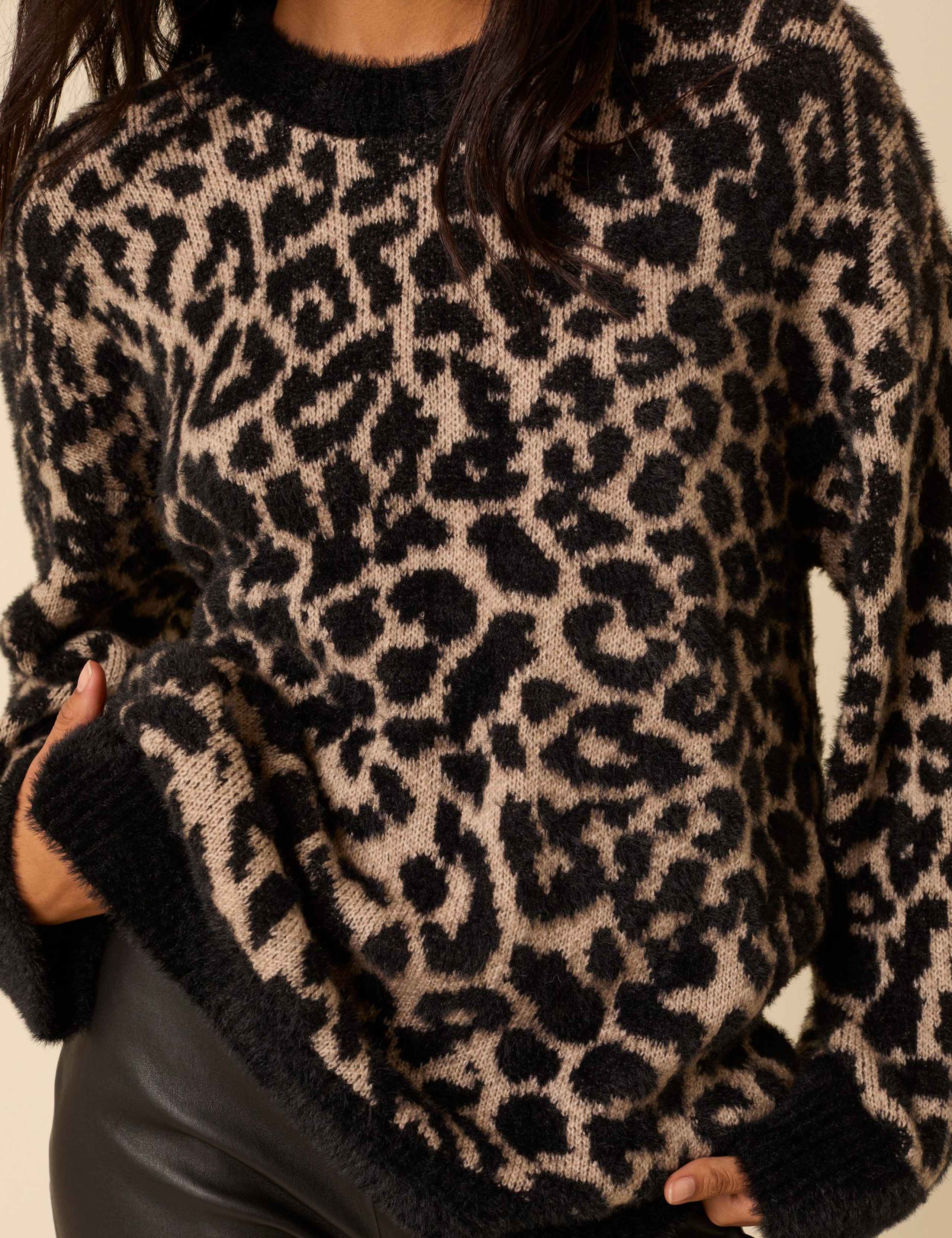 Leopard Jacquard Oversized Jumper 5 of 5