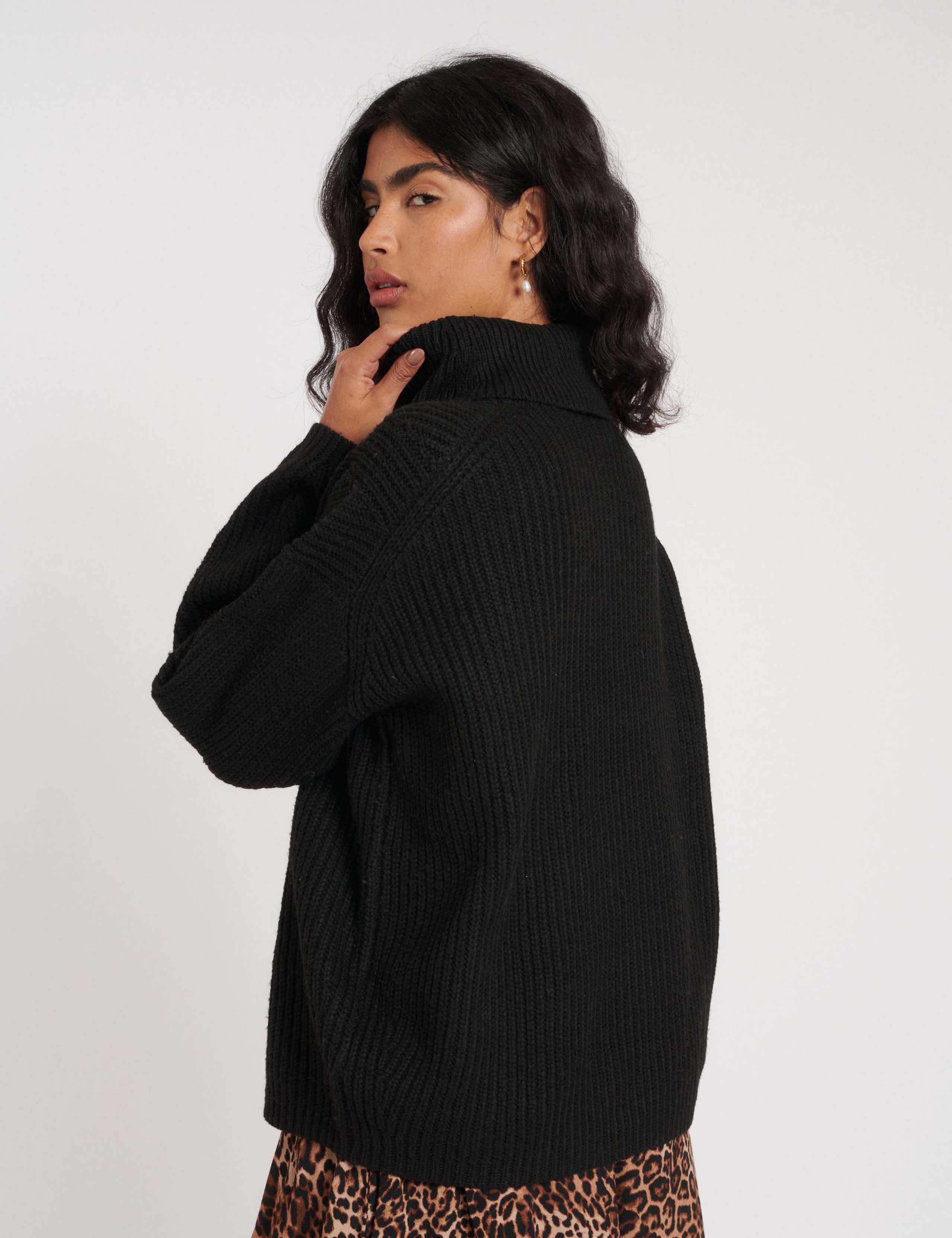 Cotton Rich Textured Roll Neck Jumper 2 of 4