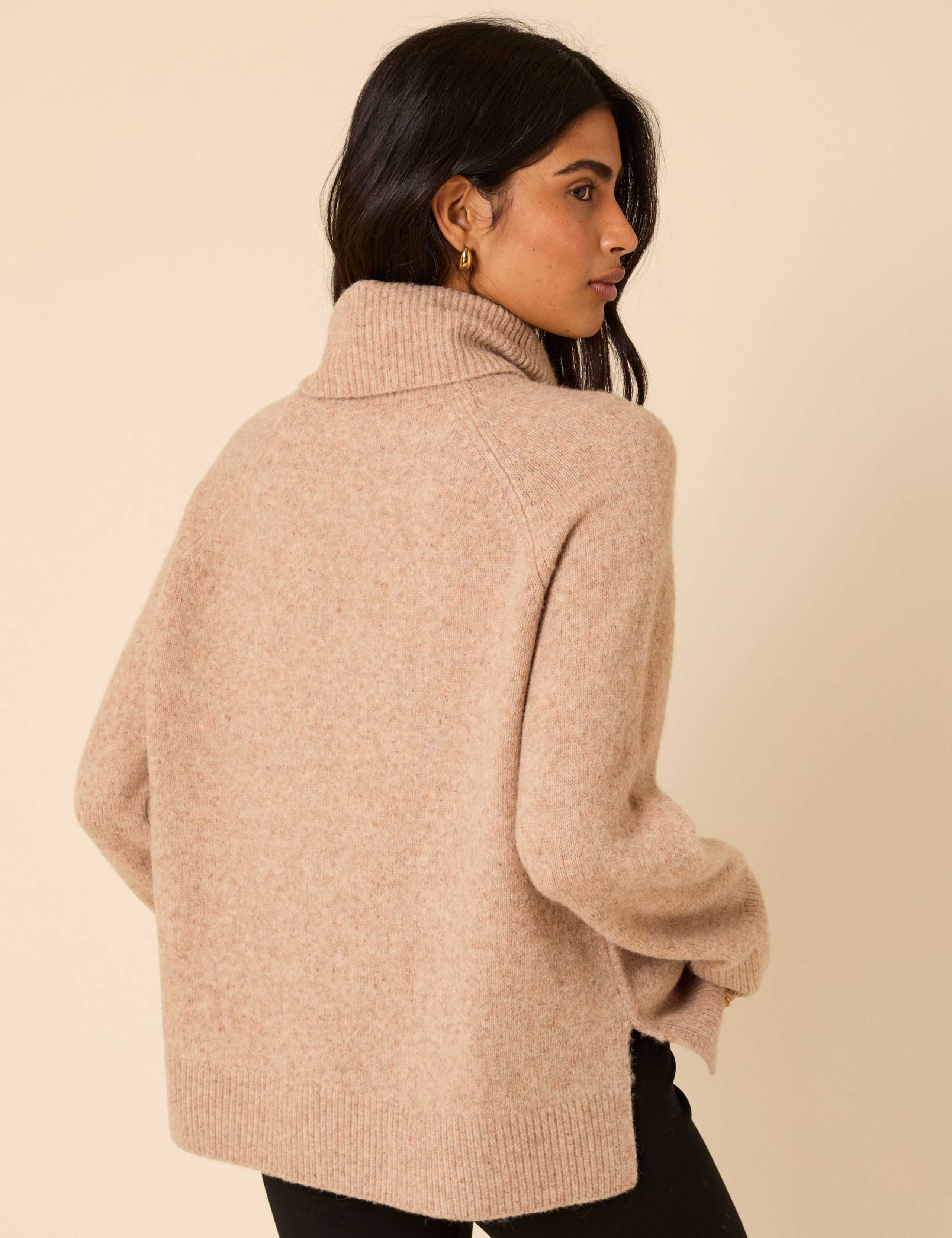 Textured Roll Neck Jumper With Wool 3 of 5