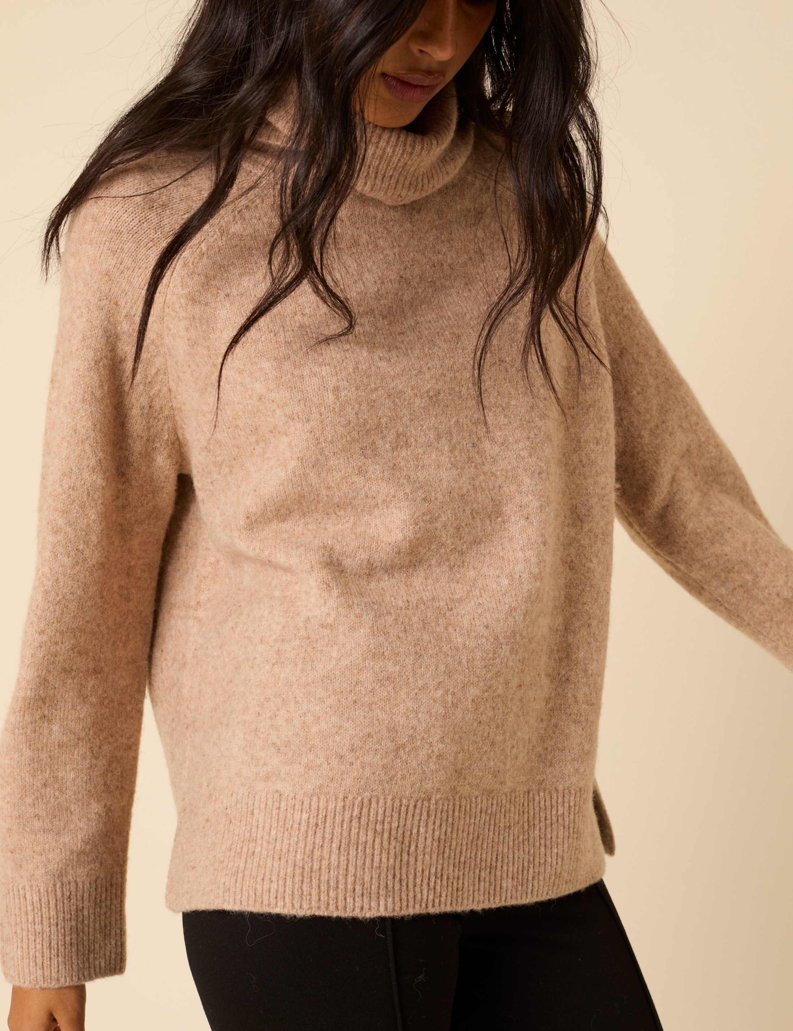 Textured Roll Neck Jumper With Wool 4 of 5