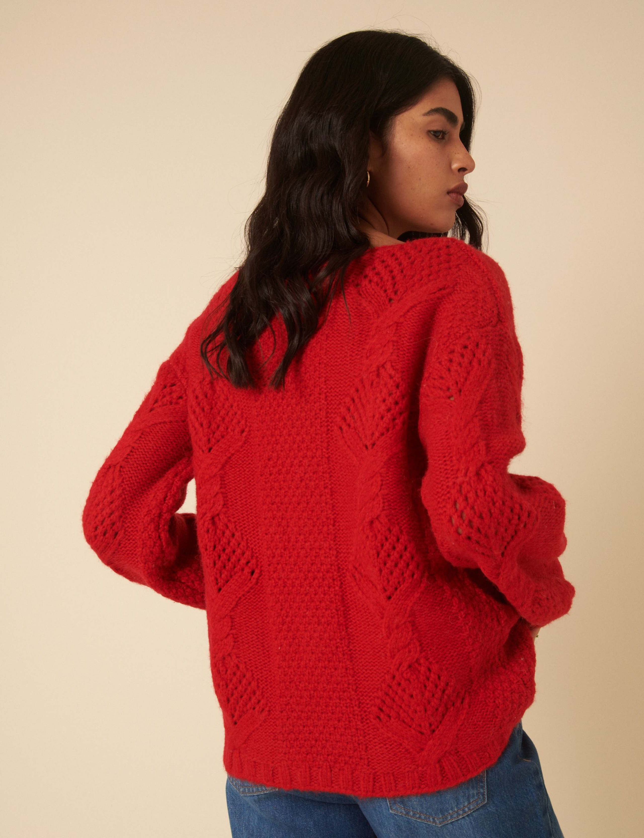 Textured Slash Neck Relaxed Jumper 3 of 5