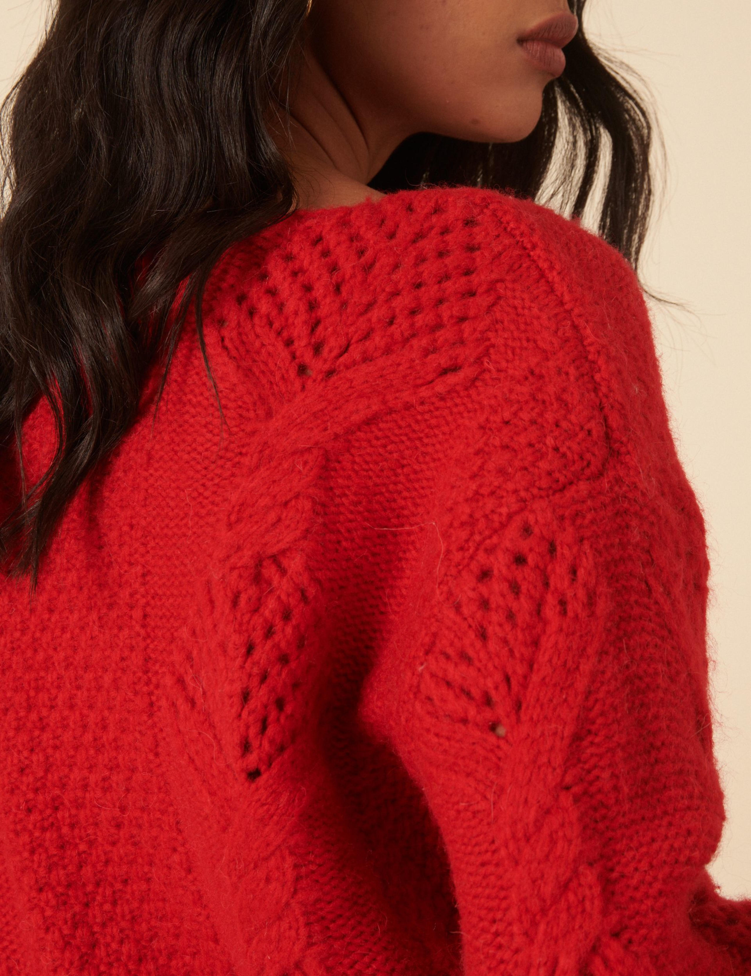 Textured Slash Neck Relaxed Jumper 4 of 5