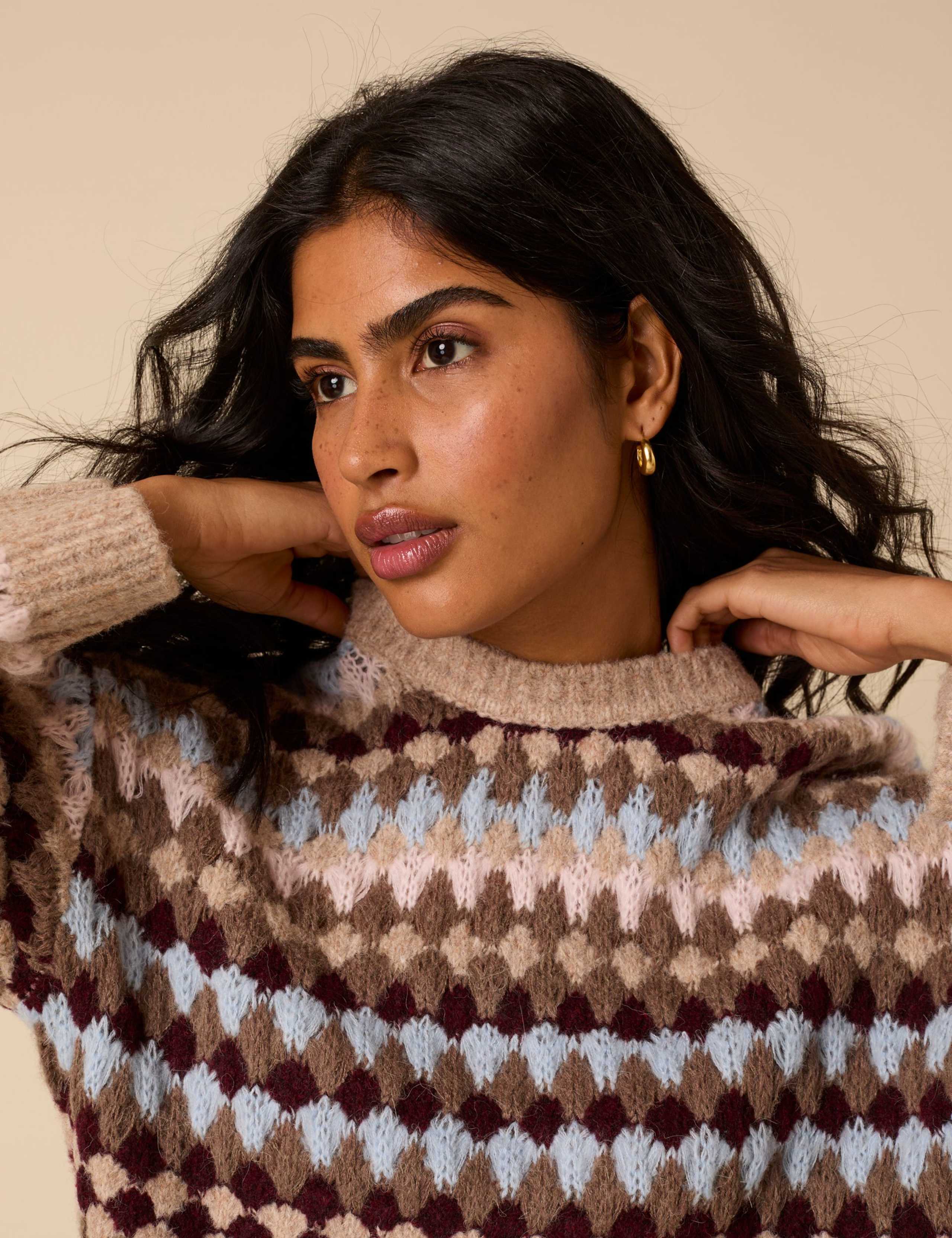 Texture Stripe Jumper MTJ Neck Relaxed Jumper 2 of 5