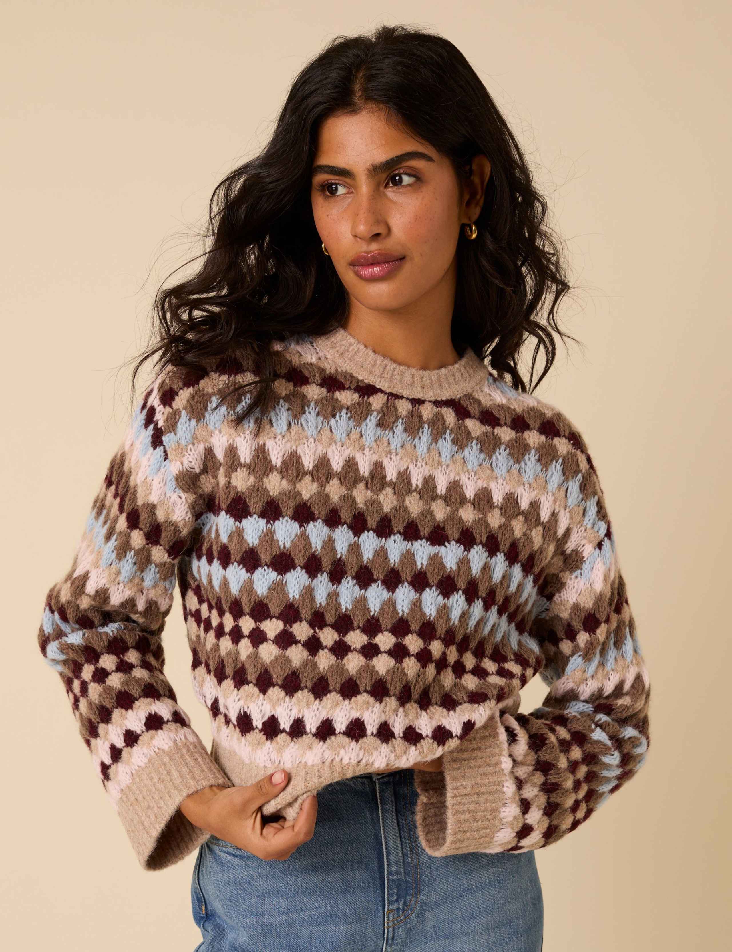 Texture Stripe Jumper MTJ Neck Relaxed Jumper 4 of 5