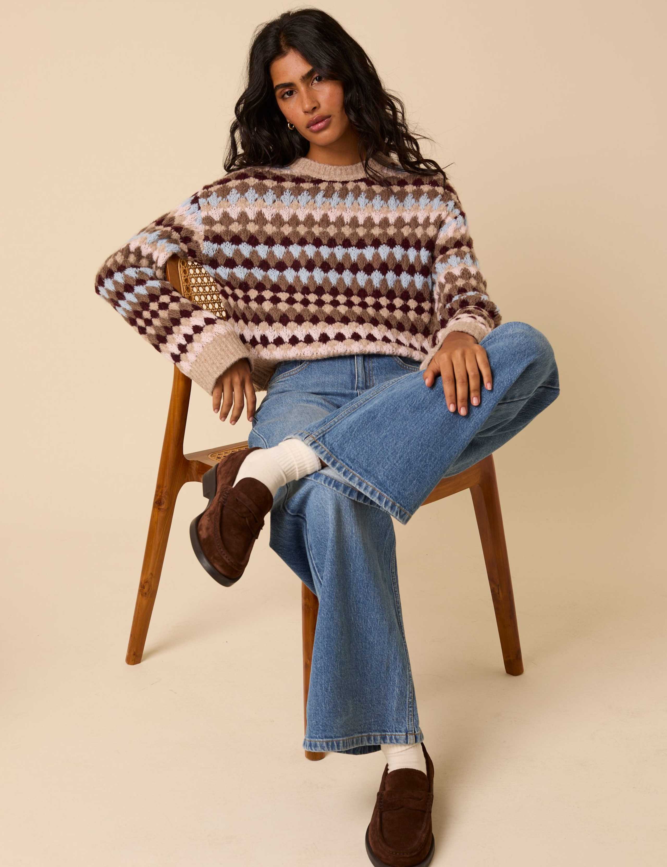 Texture Stripe Jumper MTJ Neck Relaxed Jumper 5 of 5