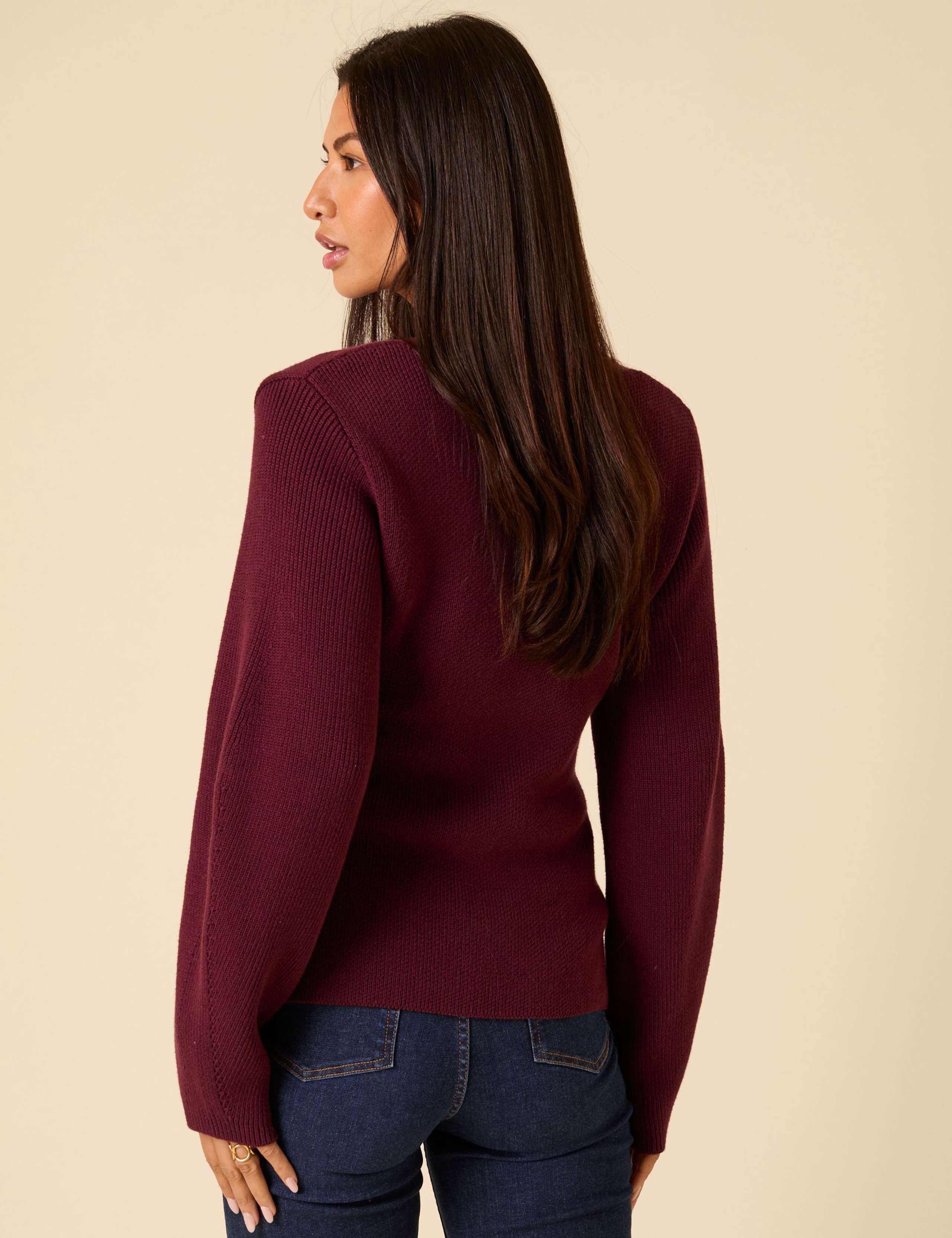 Pure Cotton Textured Barrel Sleeve Cardigan 2 of 5