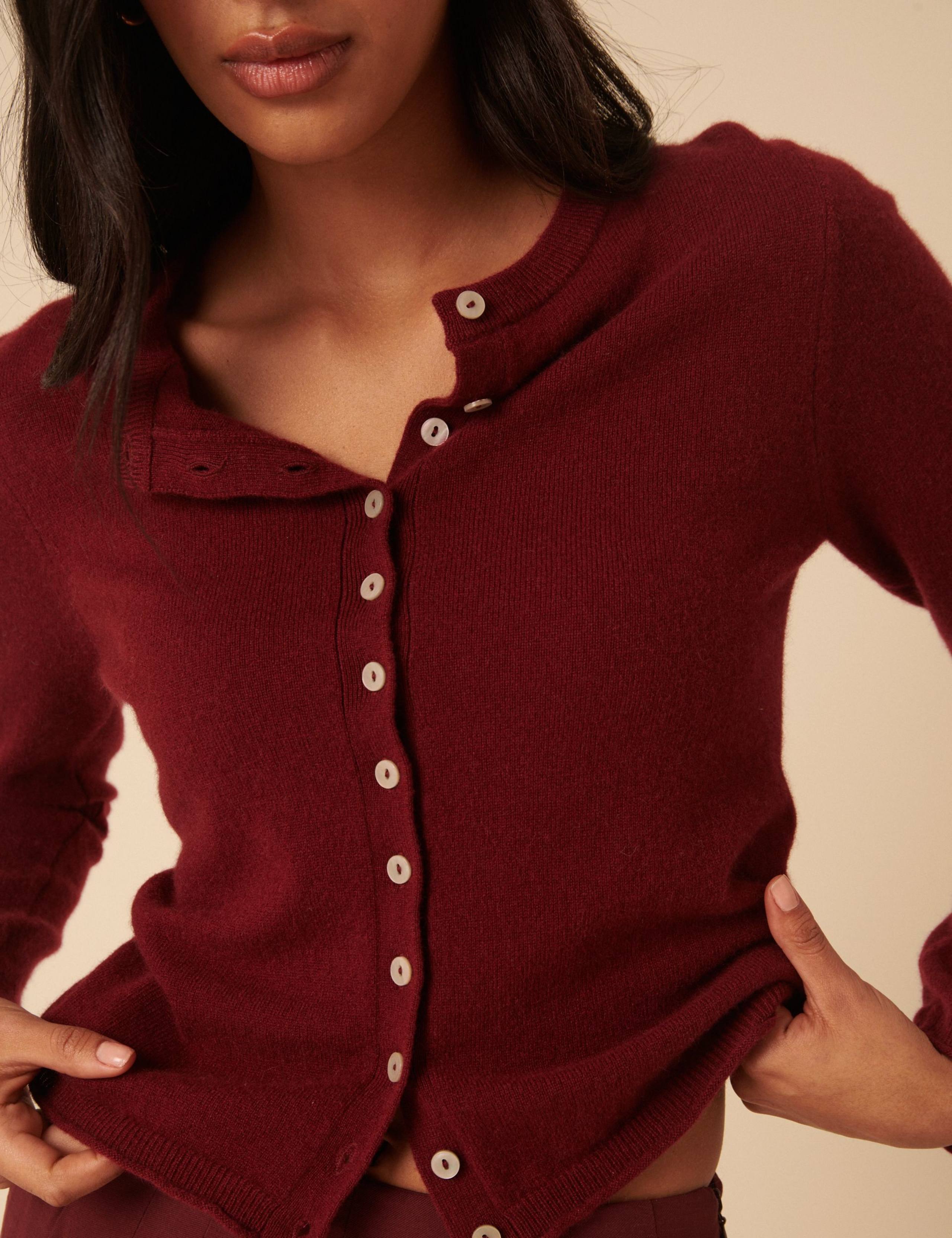 Pure Cashmere Cropped Cardigan 3 of 5