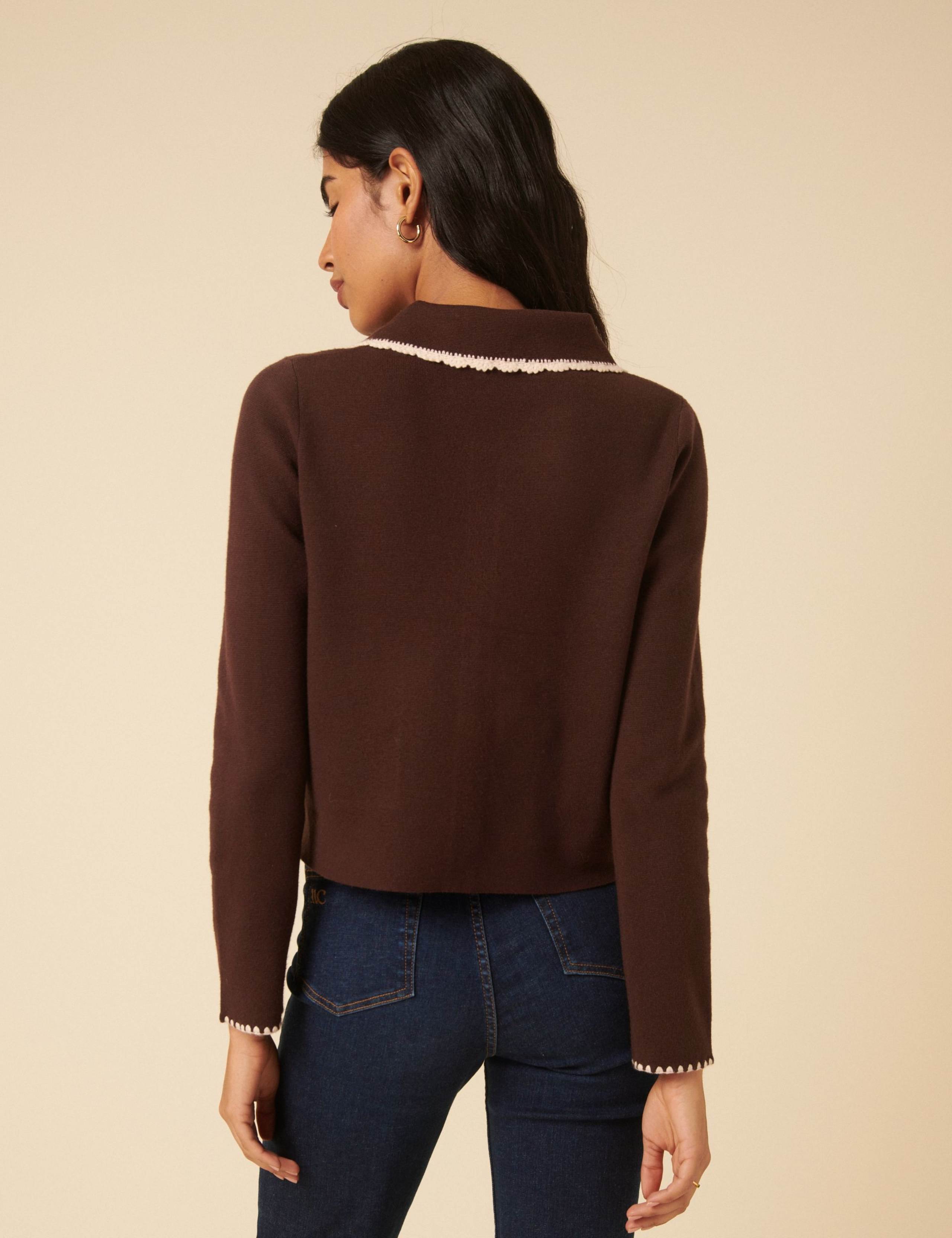 Collared Knitted Jacket 2 of 5