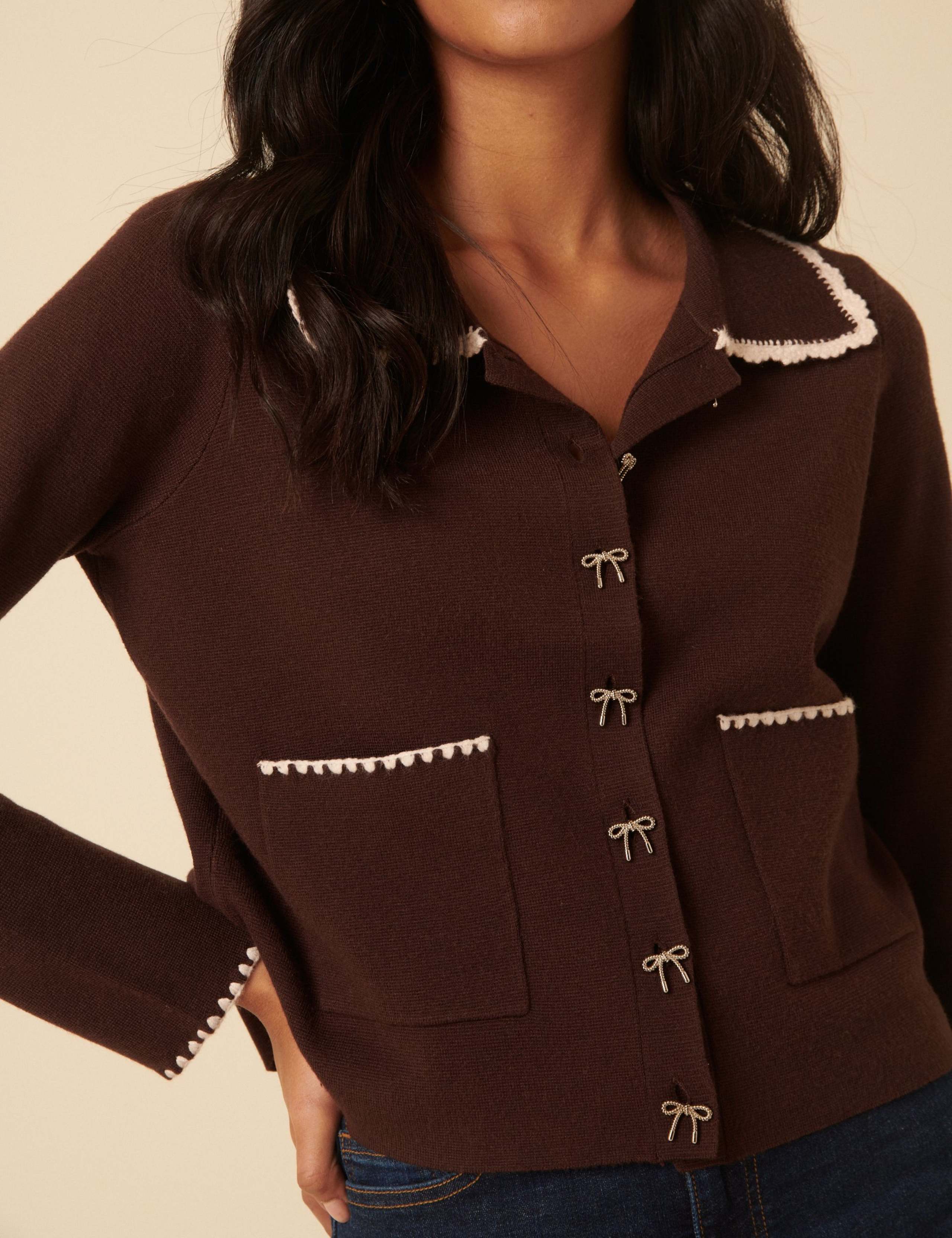 Collared Knitted Jacket 4 of 5