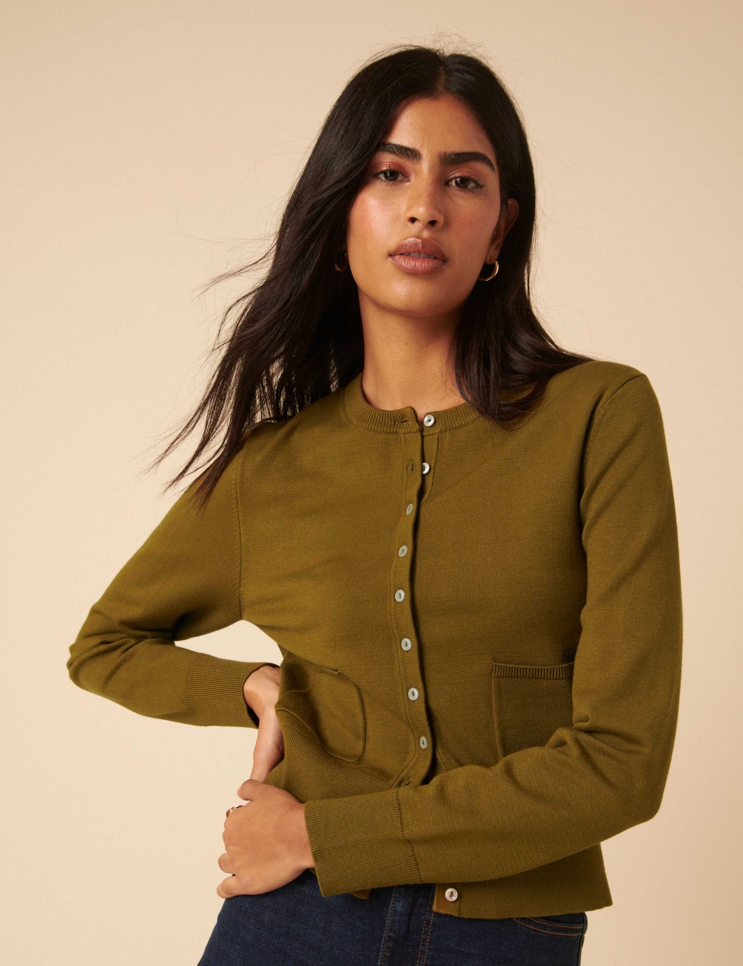 Crew Neck Cardigan 1 of 5