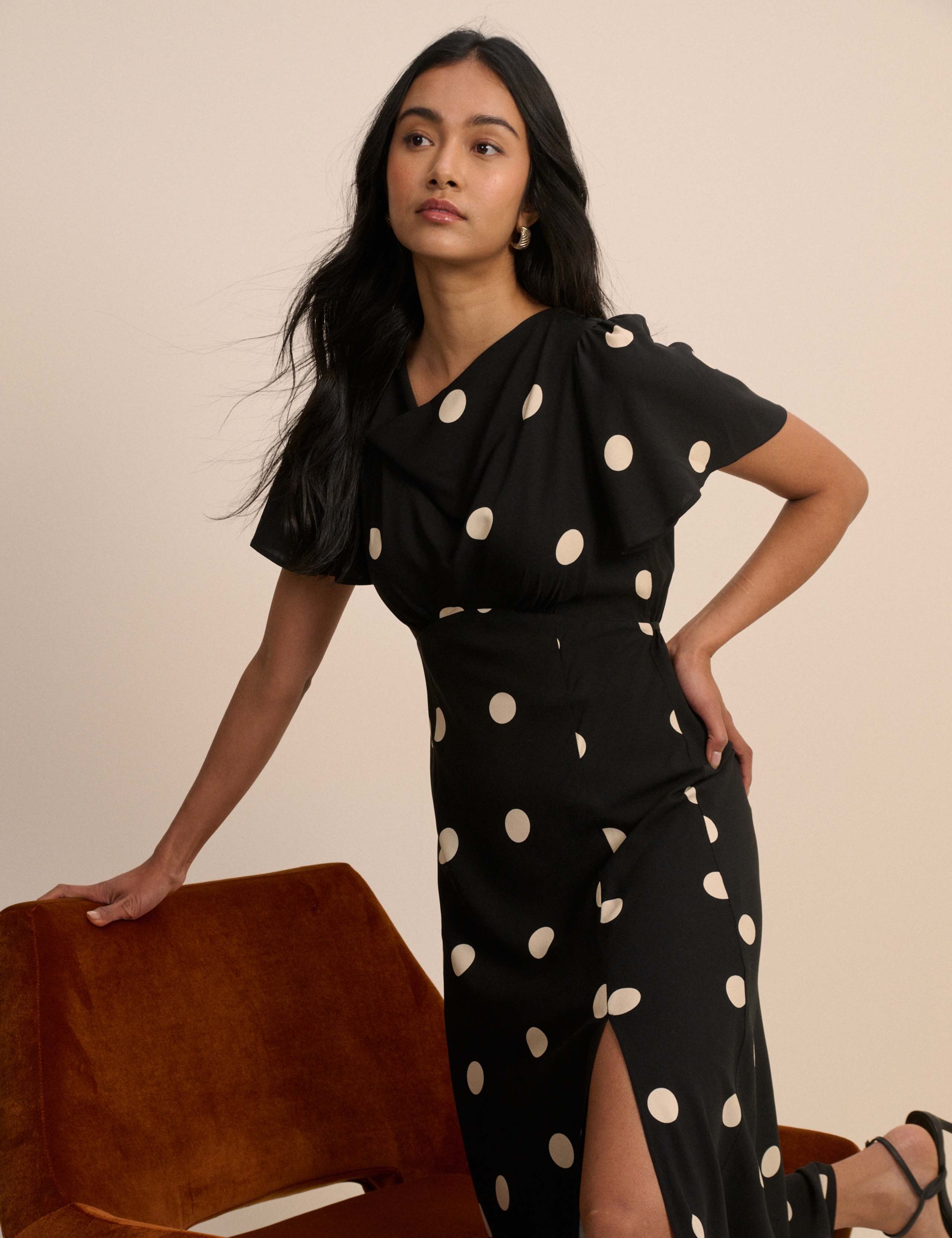 Polka Dot Midi Dress 3 of 5