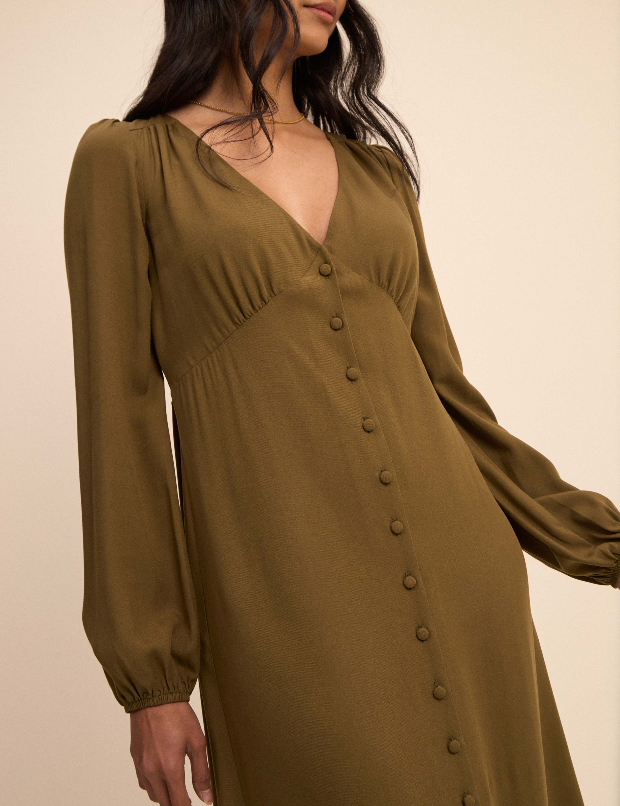 Polka Dot V-Neck Midi Dress 5 of 5