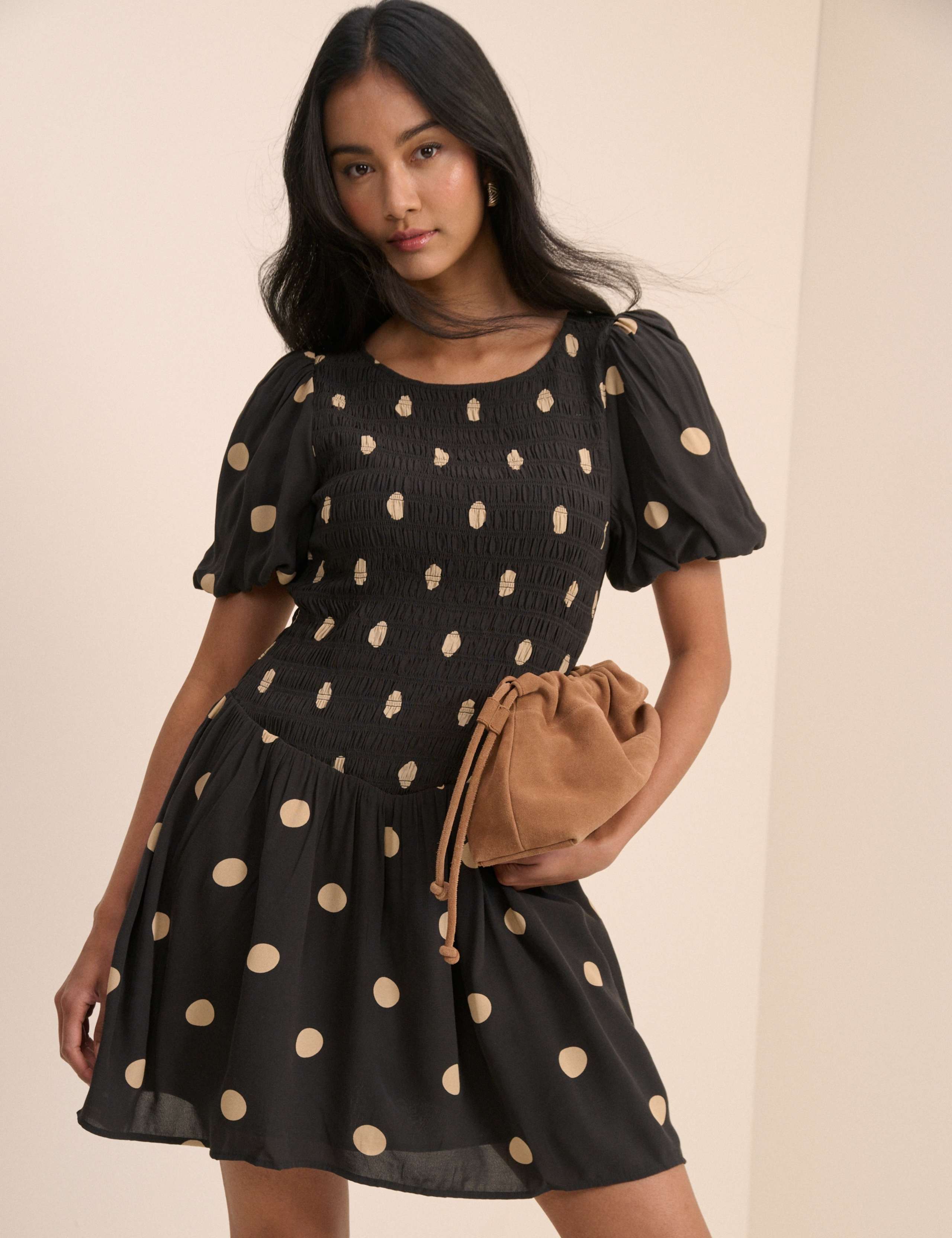 Polka Dot Mini Skater Dress 3 of 5