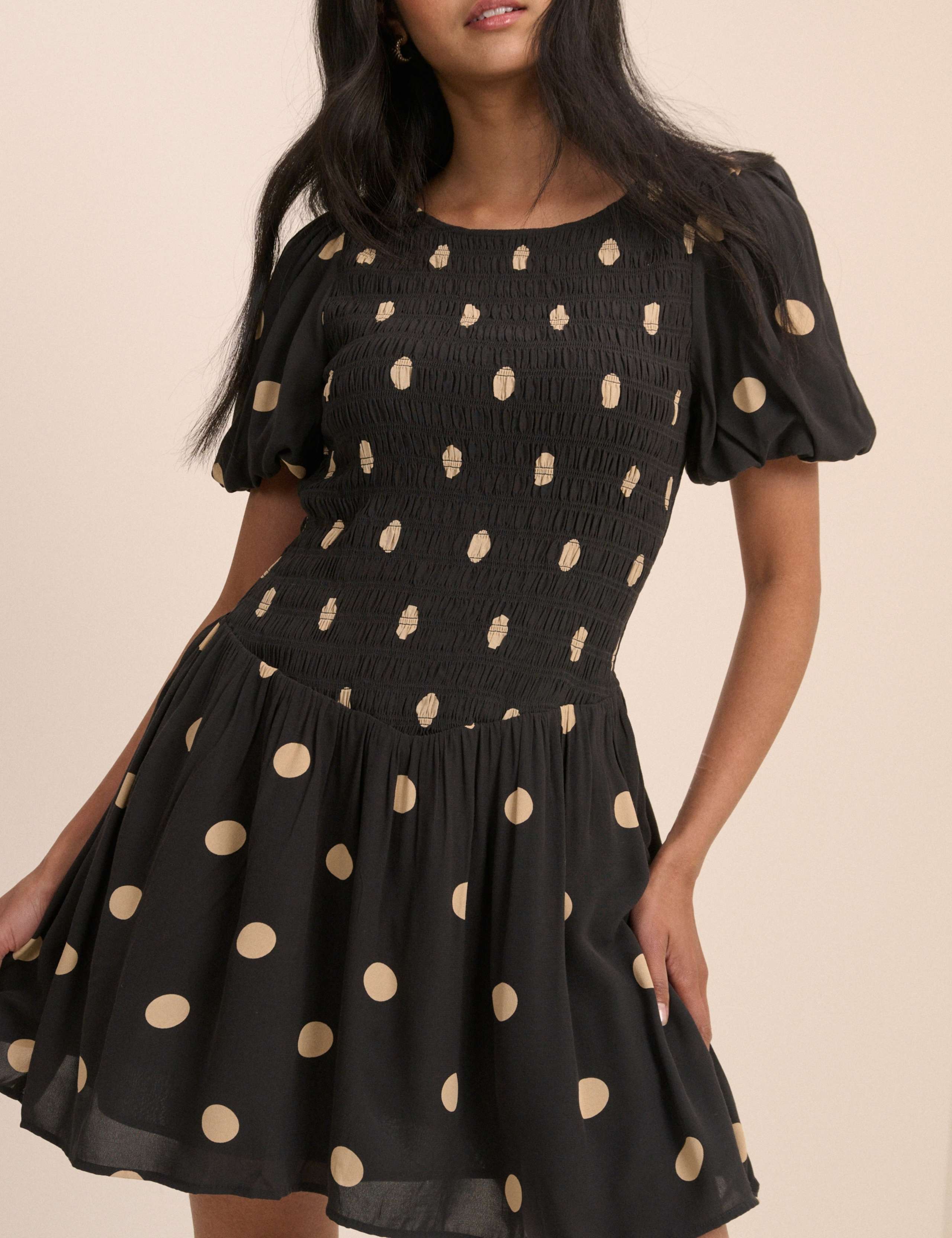 Polka Dot Mini Skater Dress 5 of 5