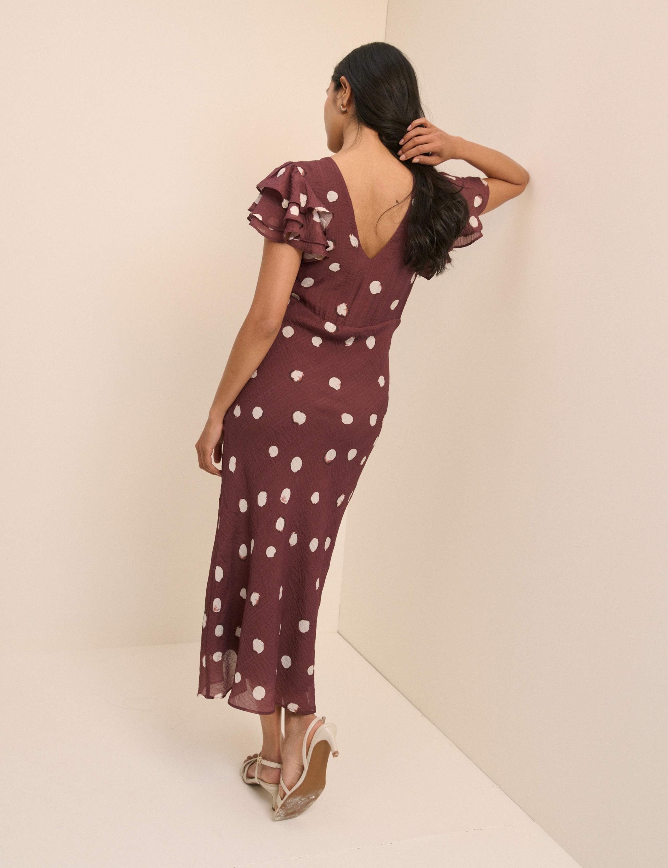 Polka Dot Round Neck Midaxi Tea Dress 2 of 5