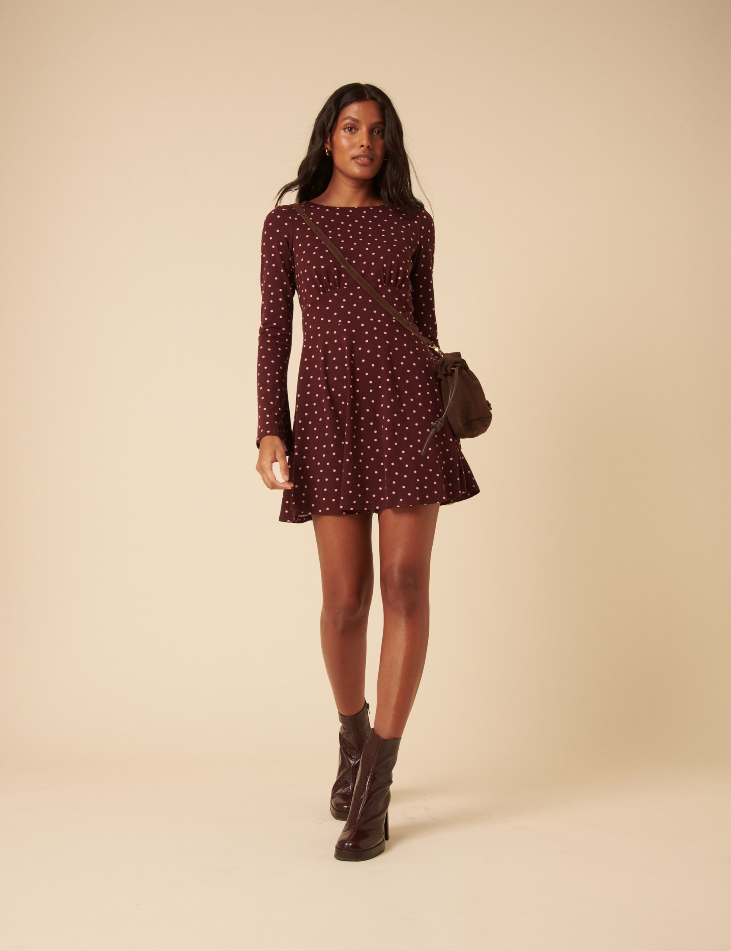 Polka Dot Mini Skater Dress 2 of 5