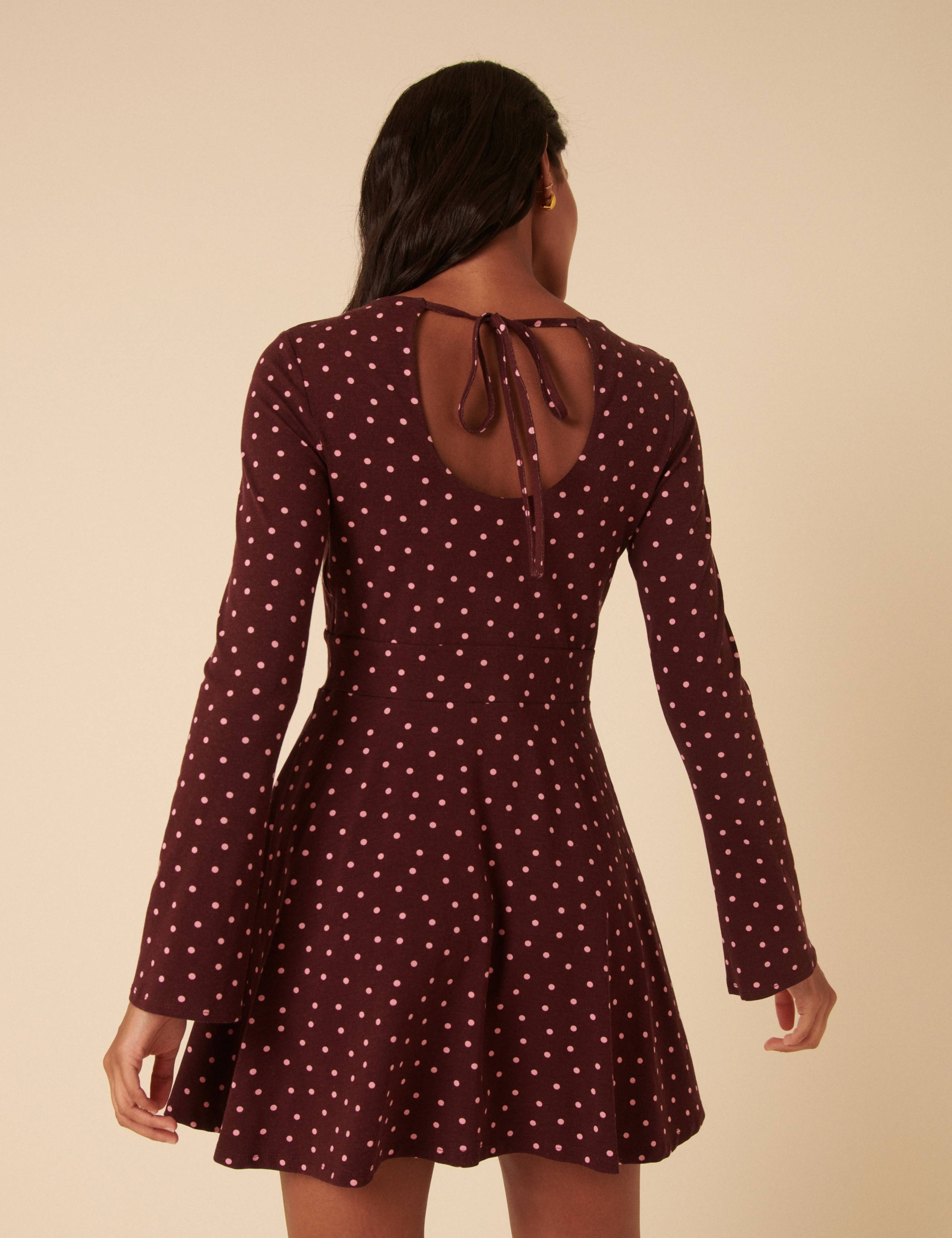 Polka Dot Mini Skater Dress 4 of 5