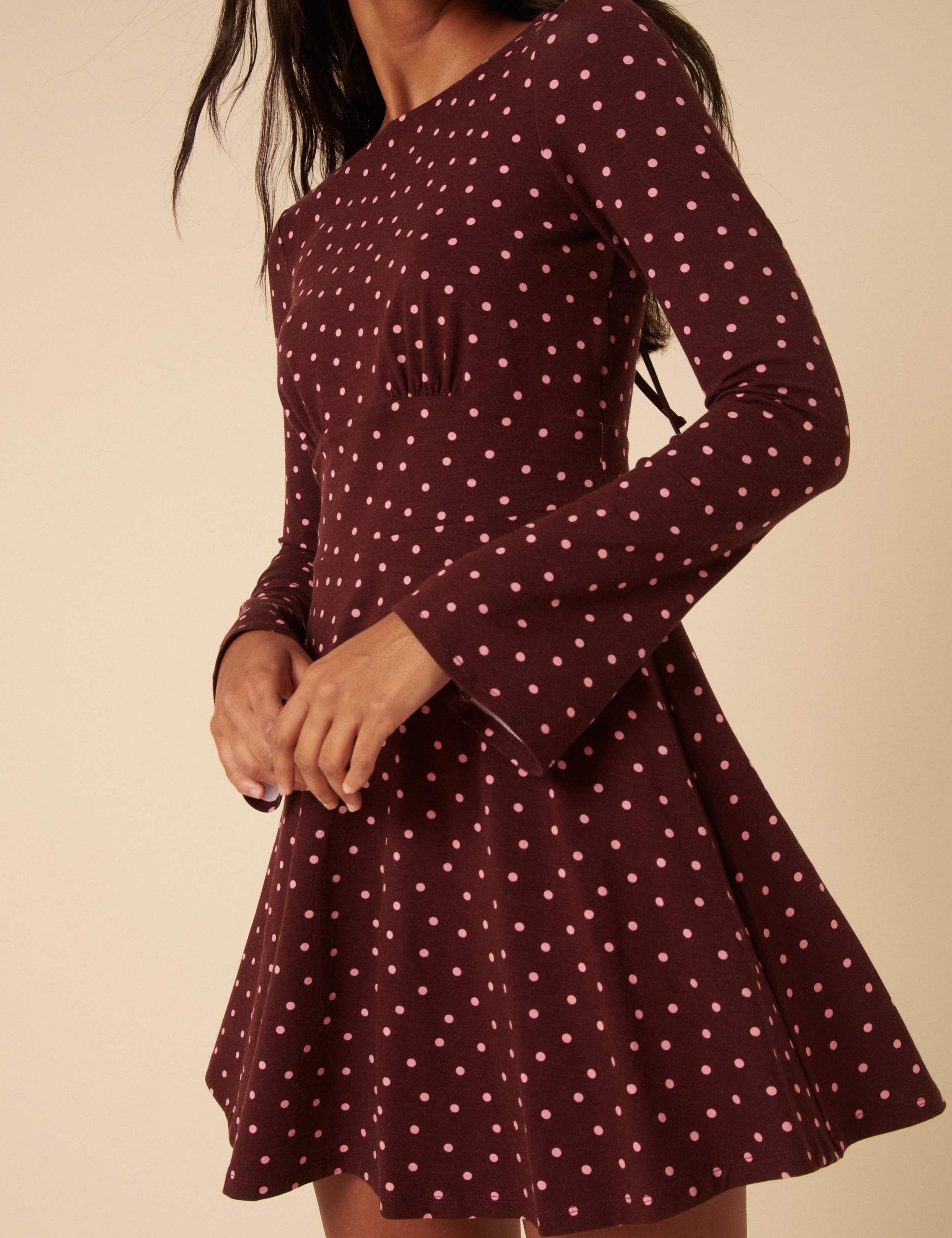 Polka Dot Mini Skater Dress 5 of 5