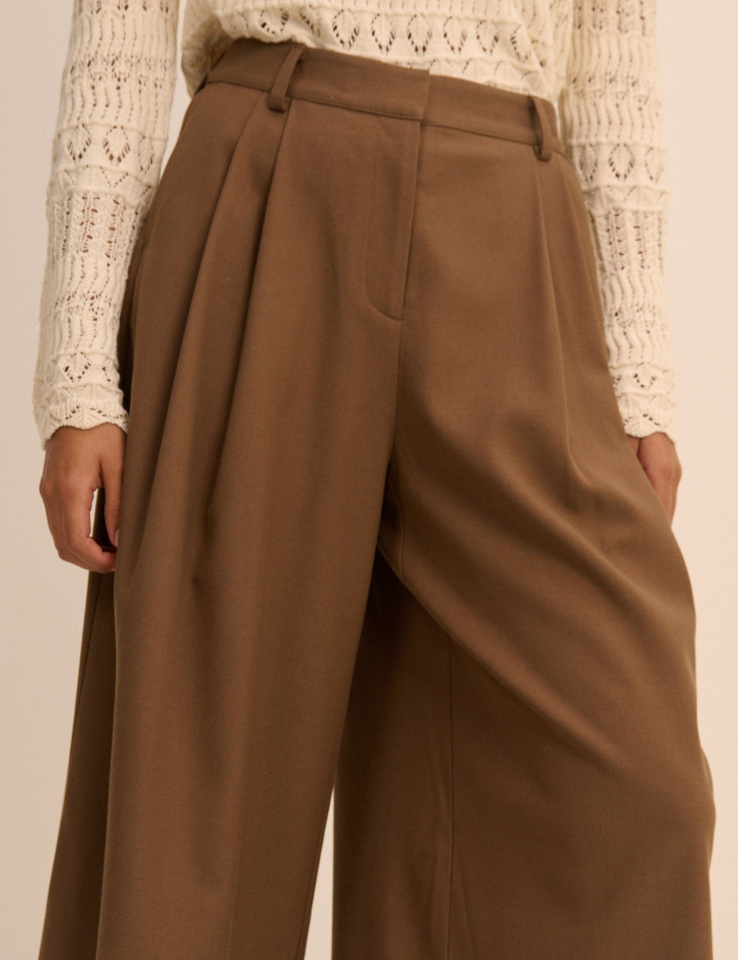 Wide Leg Tailored Culottes with Wool 5 of 5