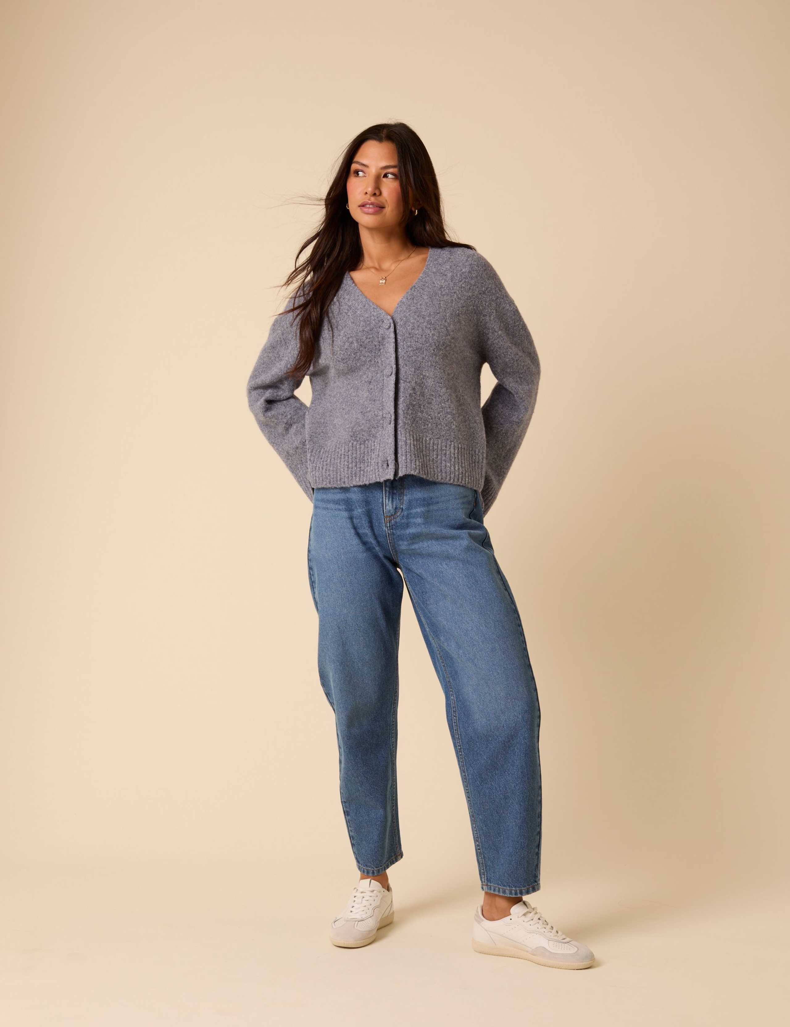V-Neck Relaxed Fit Cardigan 2 of 5