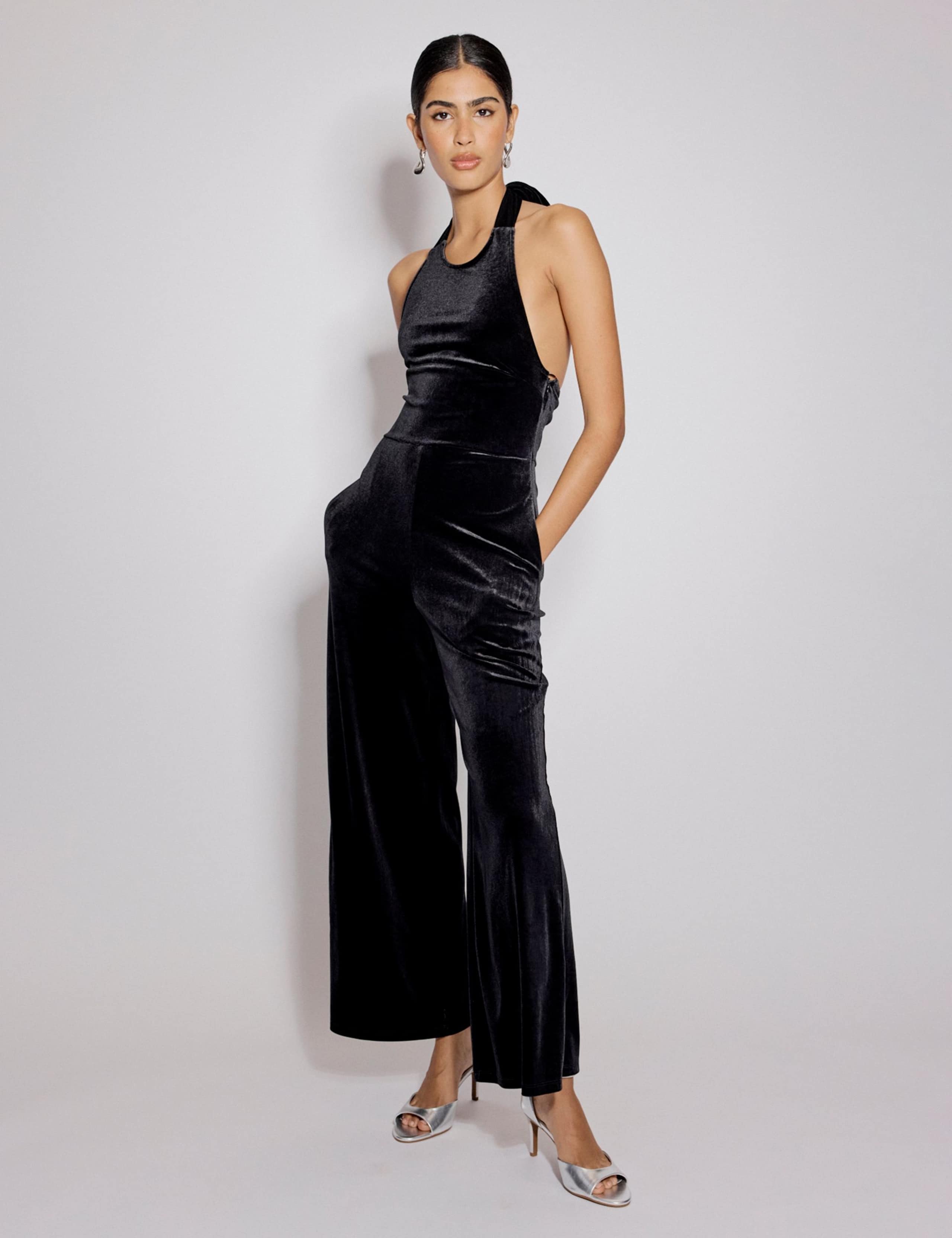 Velvet Wide Leg Jumpsuit 1 of 4