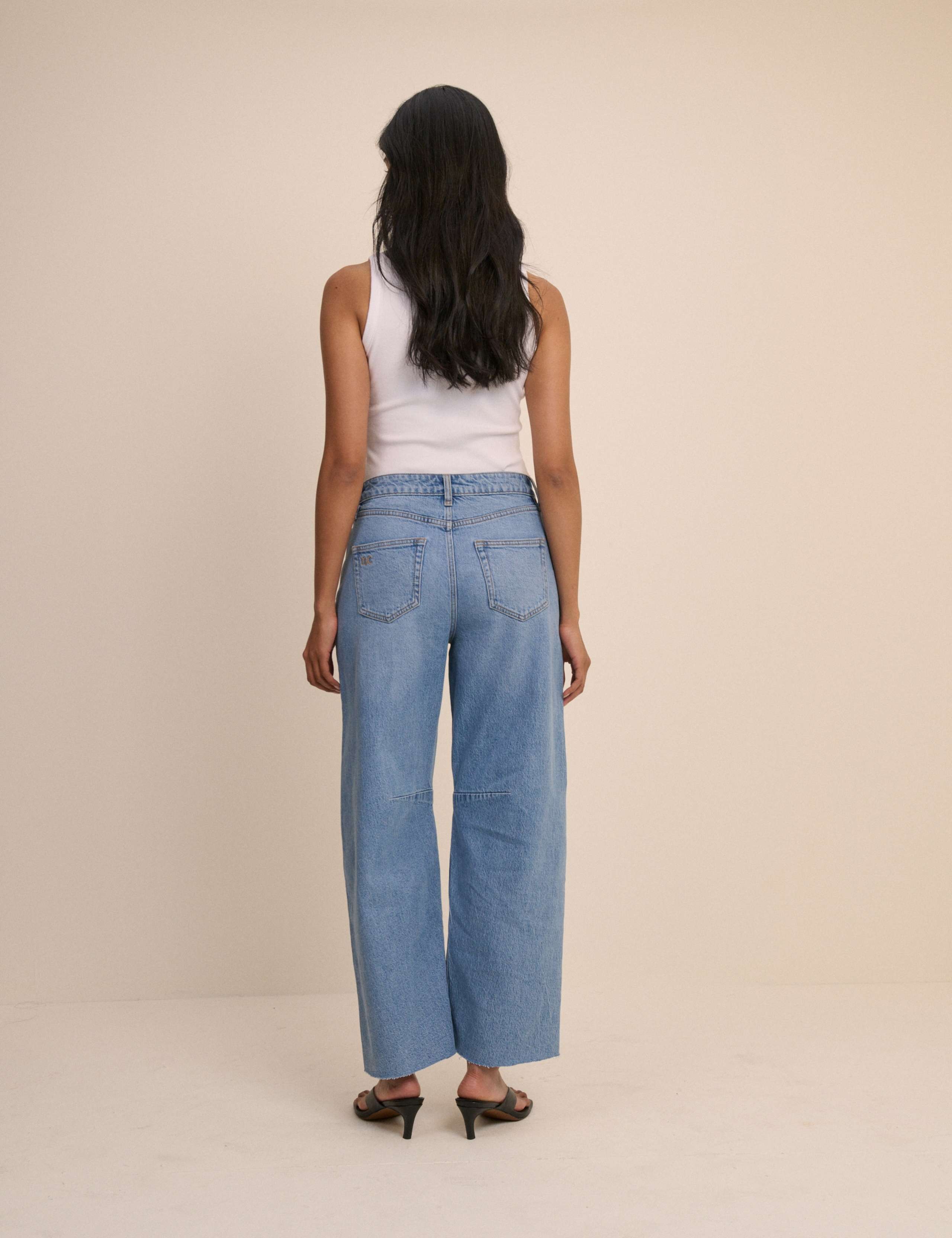 High Waisted Barrel Leg Jeans 2 of 5