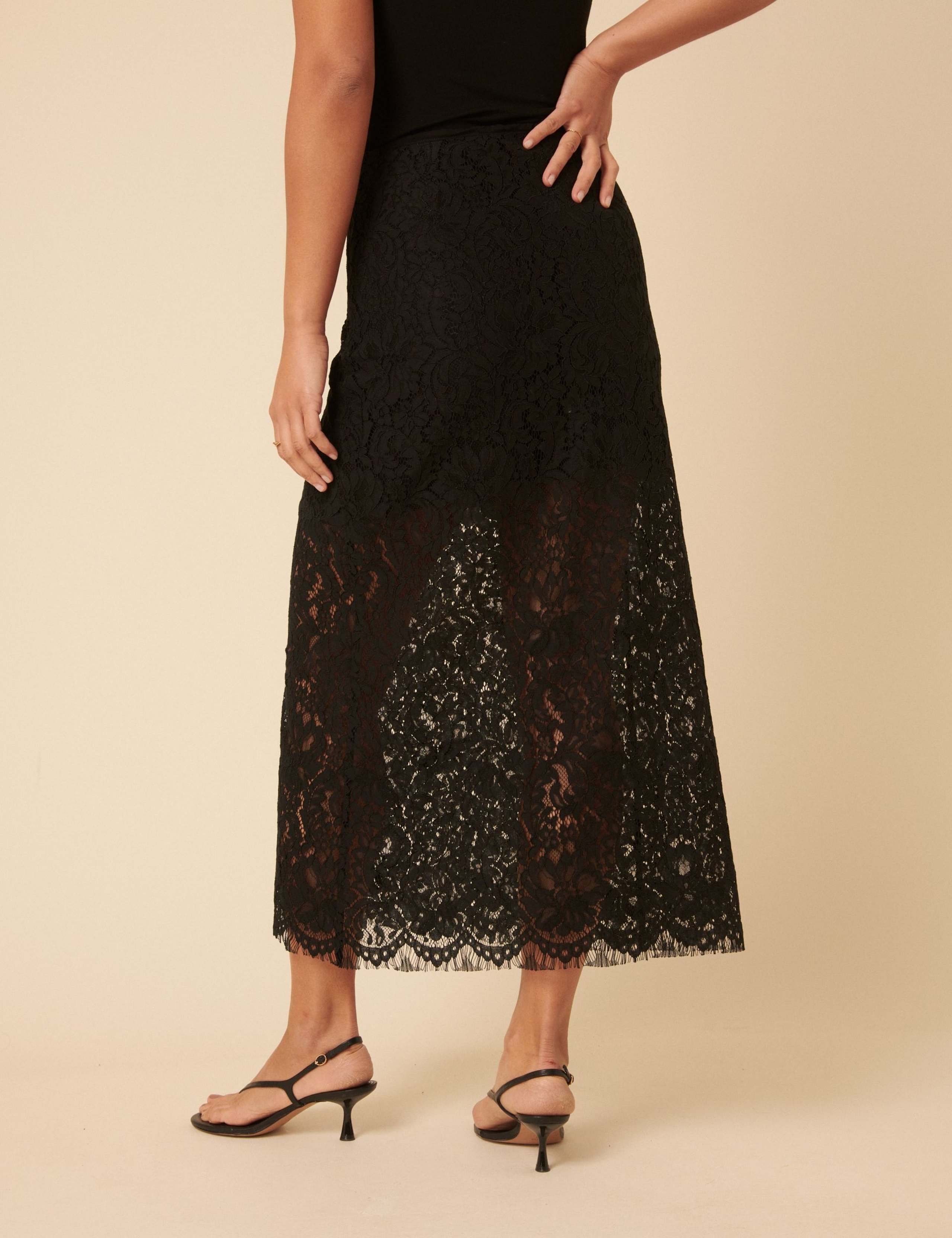 Cotton Rich Broderie Midaxi Slip Skirt 2 of 5