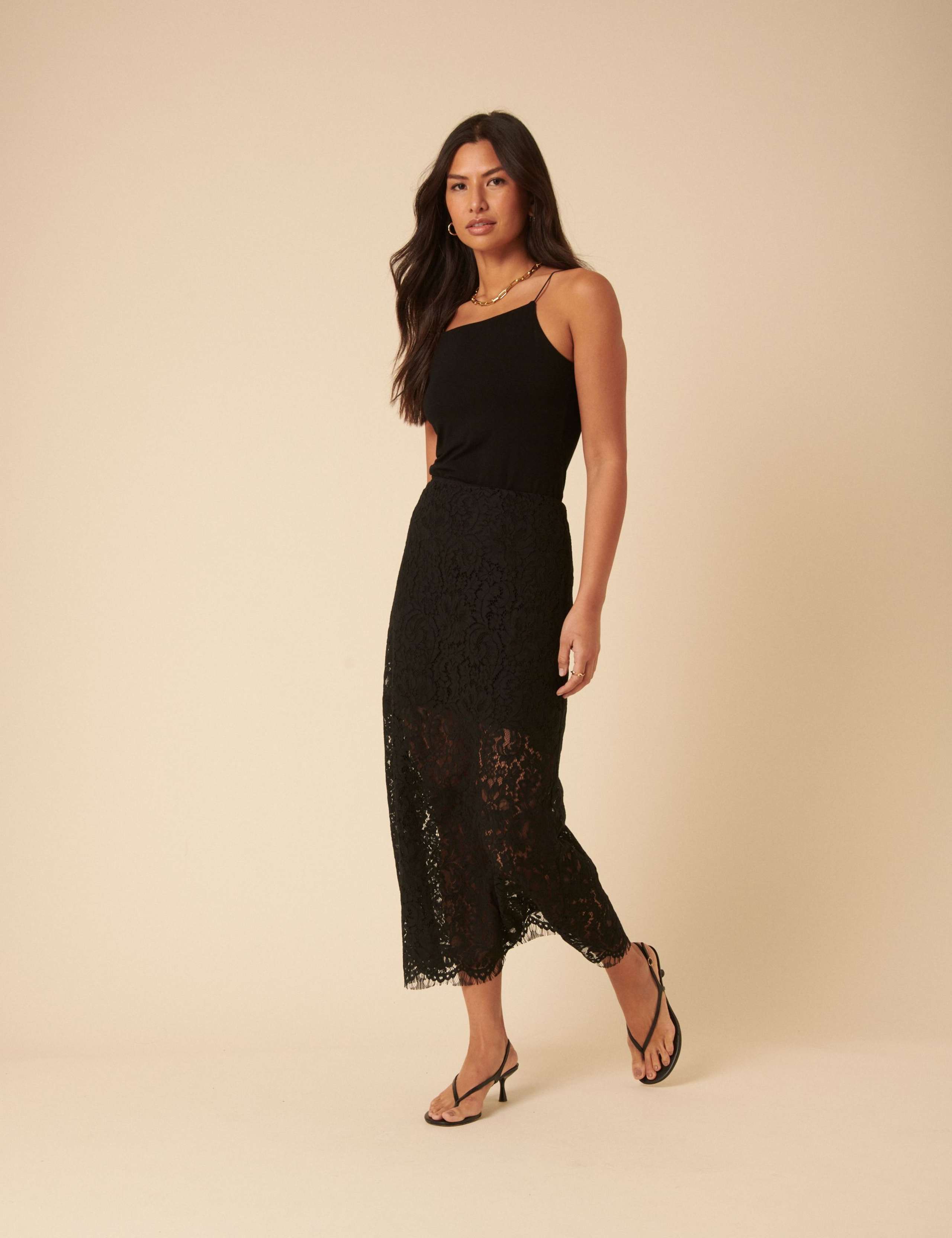 Cotton Rich Broderie Midaxi Slip Skirt 5 of 5