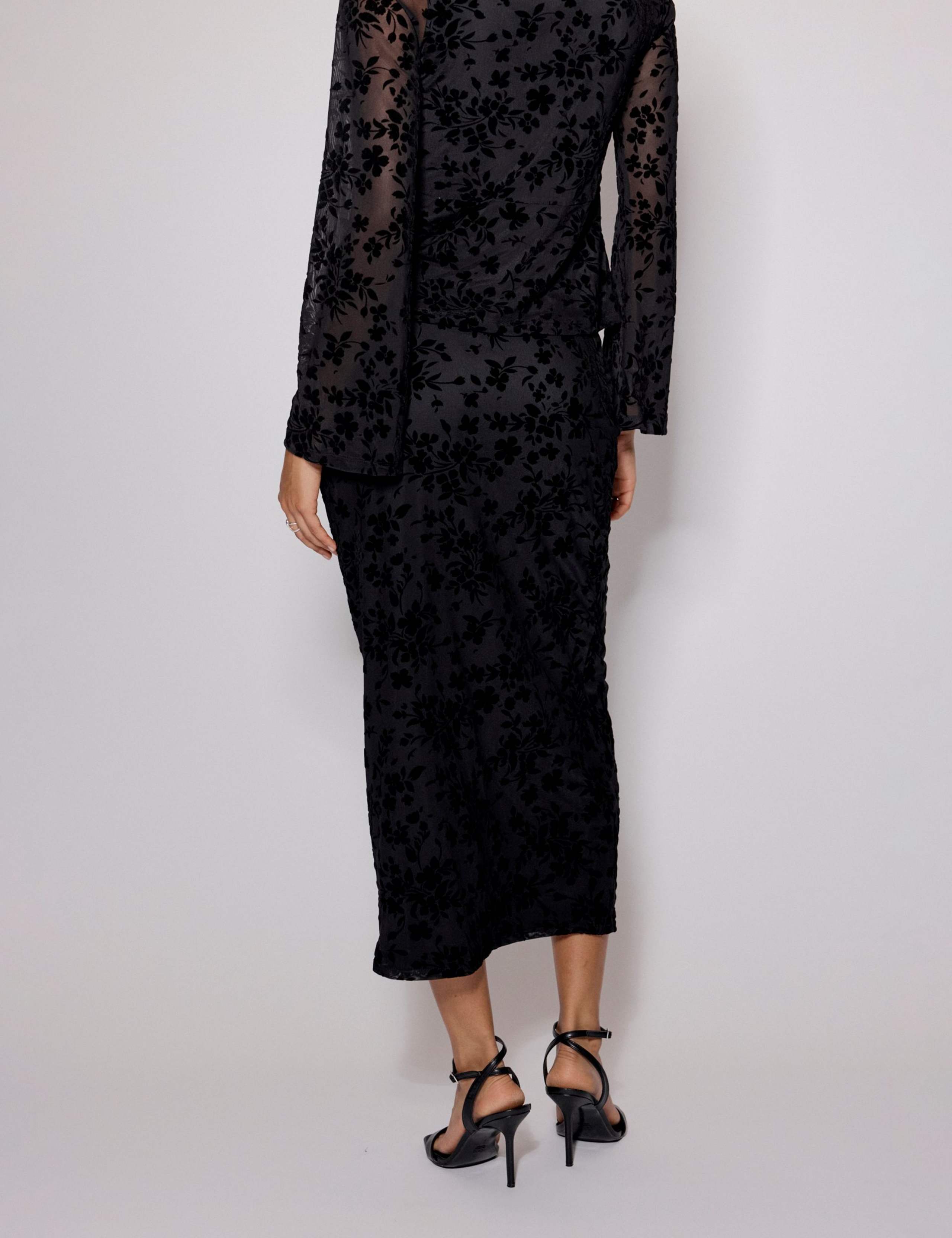 Floral Lace Maxi Slip Skirt 4 of 5