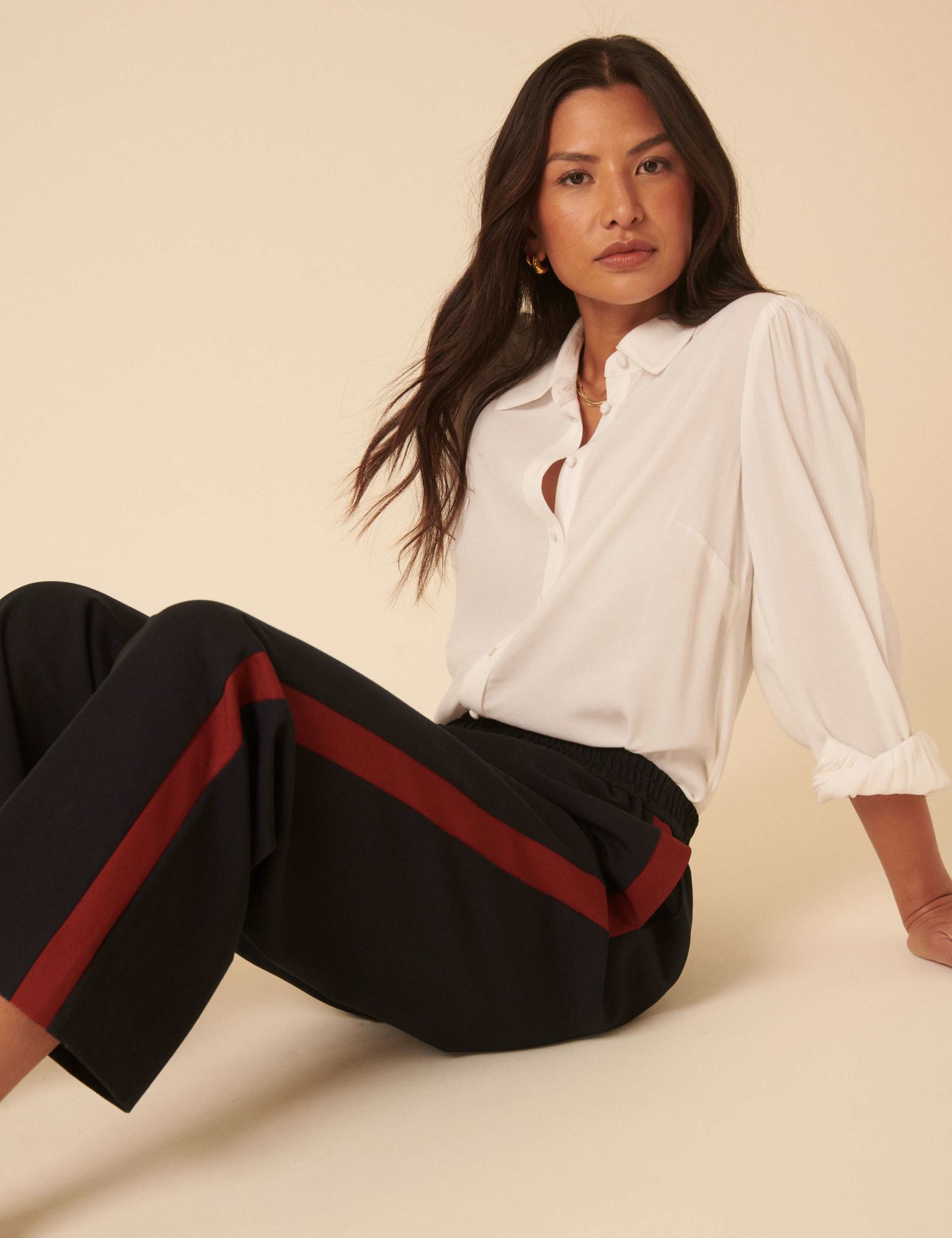 Side Stripe Wide Leg Trousers 3 of 5