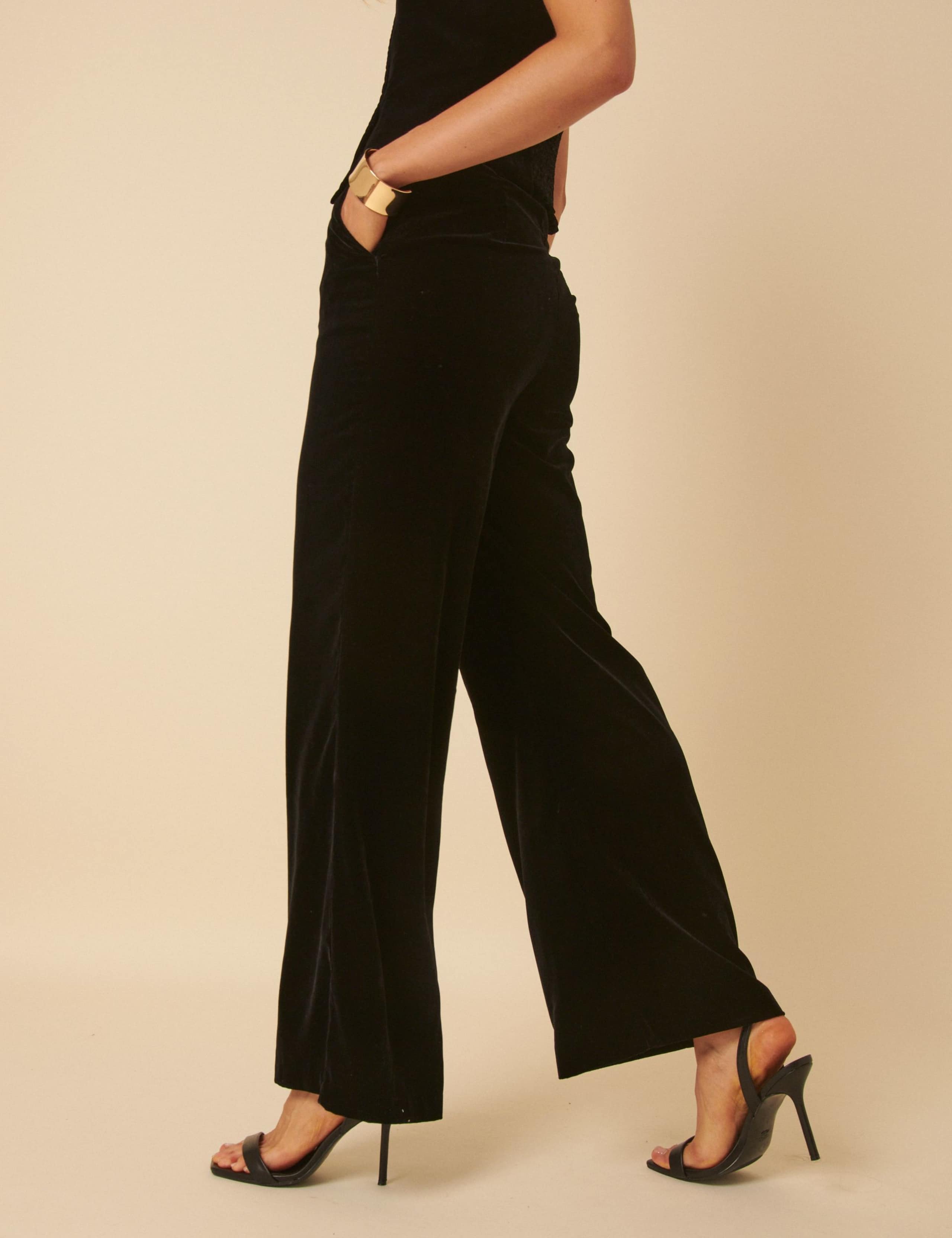 Velvet Slim Fit Straight Leg Trousers 2 of 5