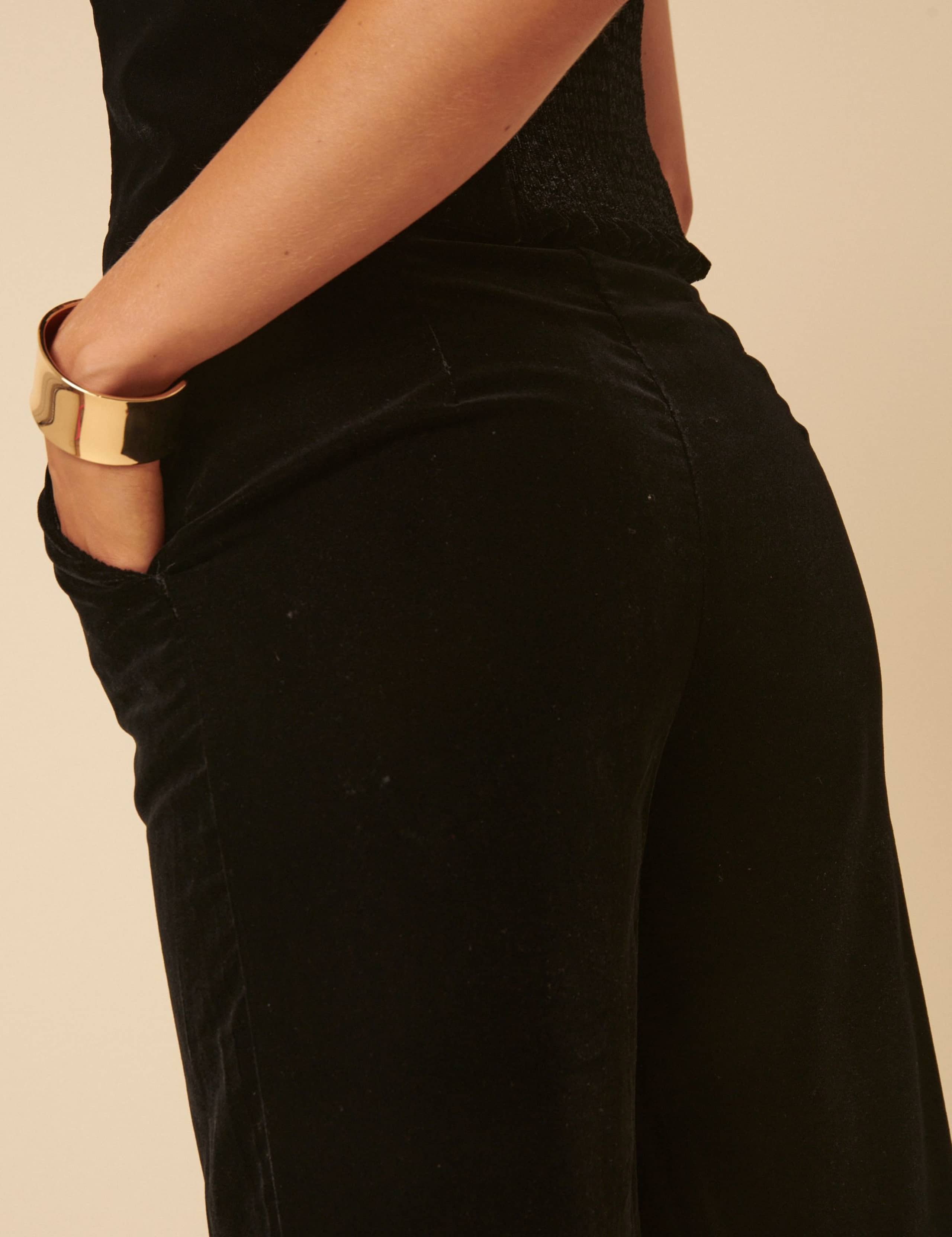 Velvet Slim Fit Straight Leg Trousers 4 of 5
