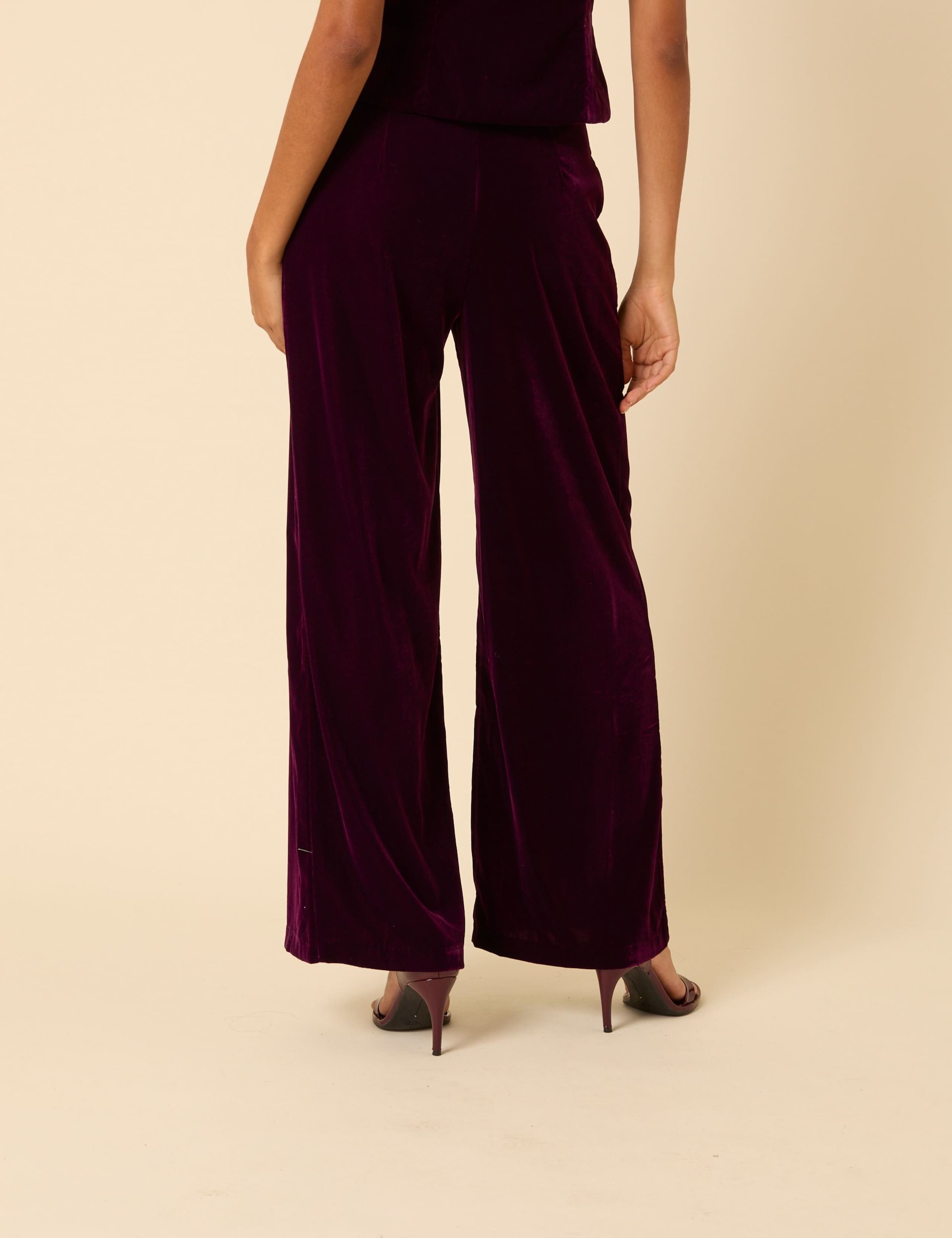Velvet Wide Leg Trousers 2 of 5