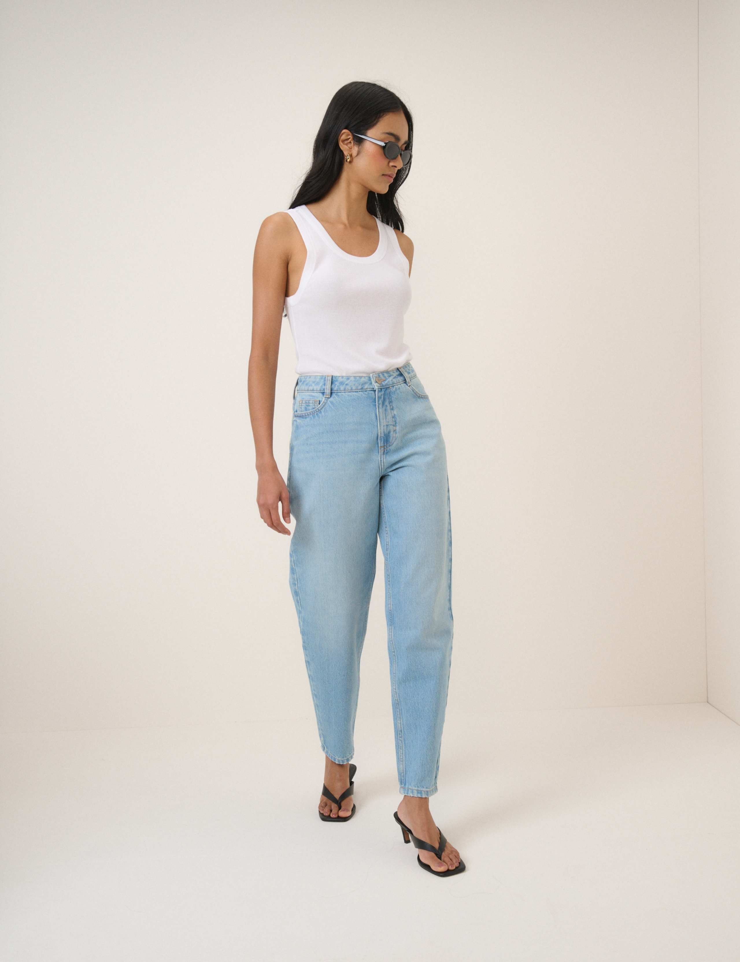 High Waisted Barrel Jeans 4 of 5