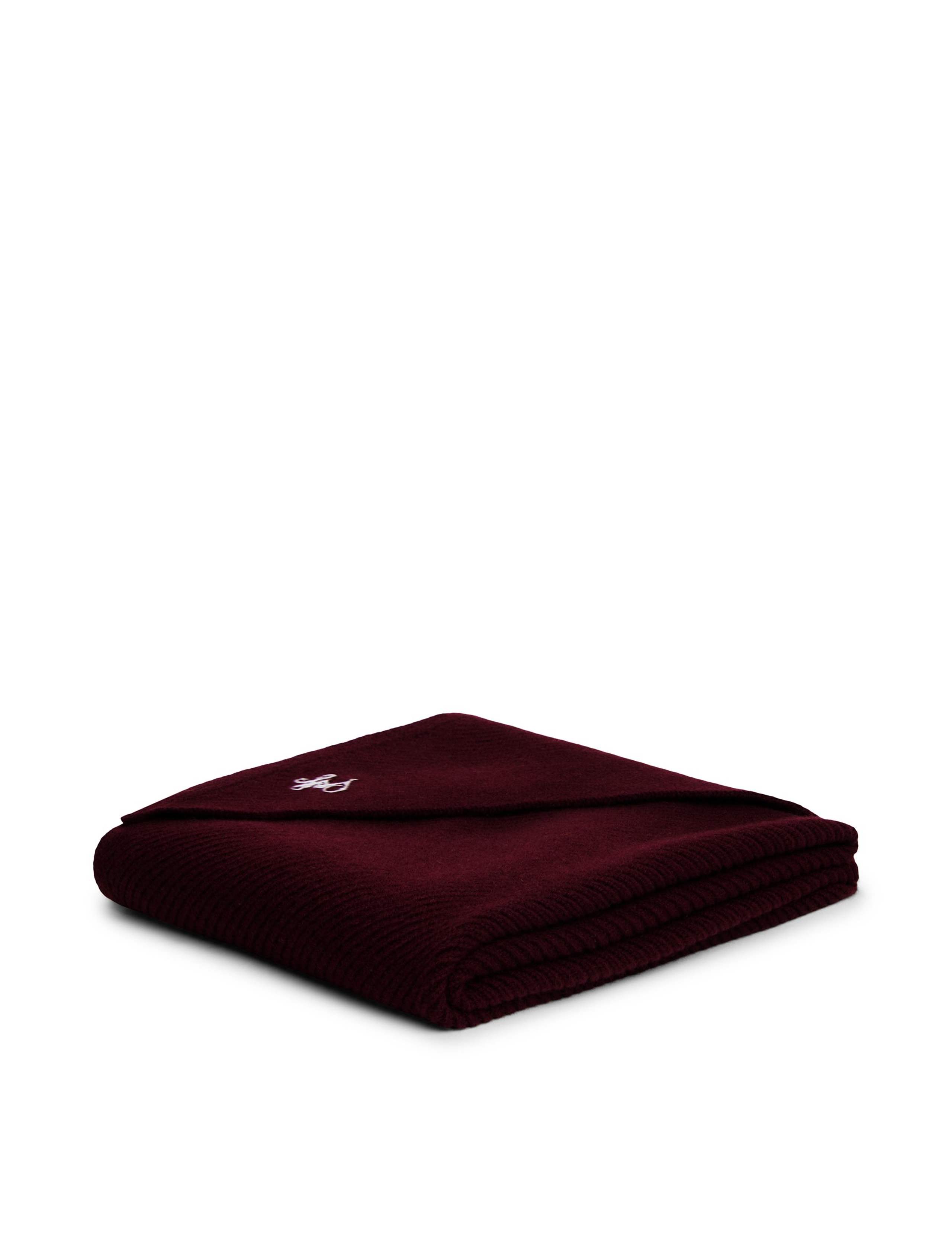 Wool Cashmere Blend Ribbed Triangle Scarf 2 of 4