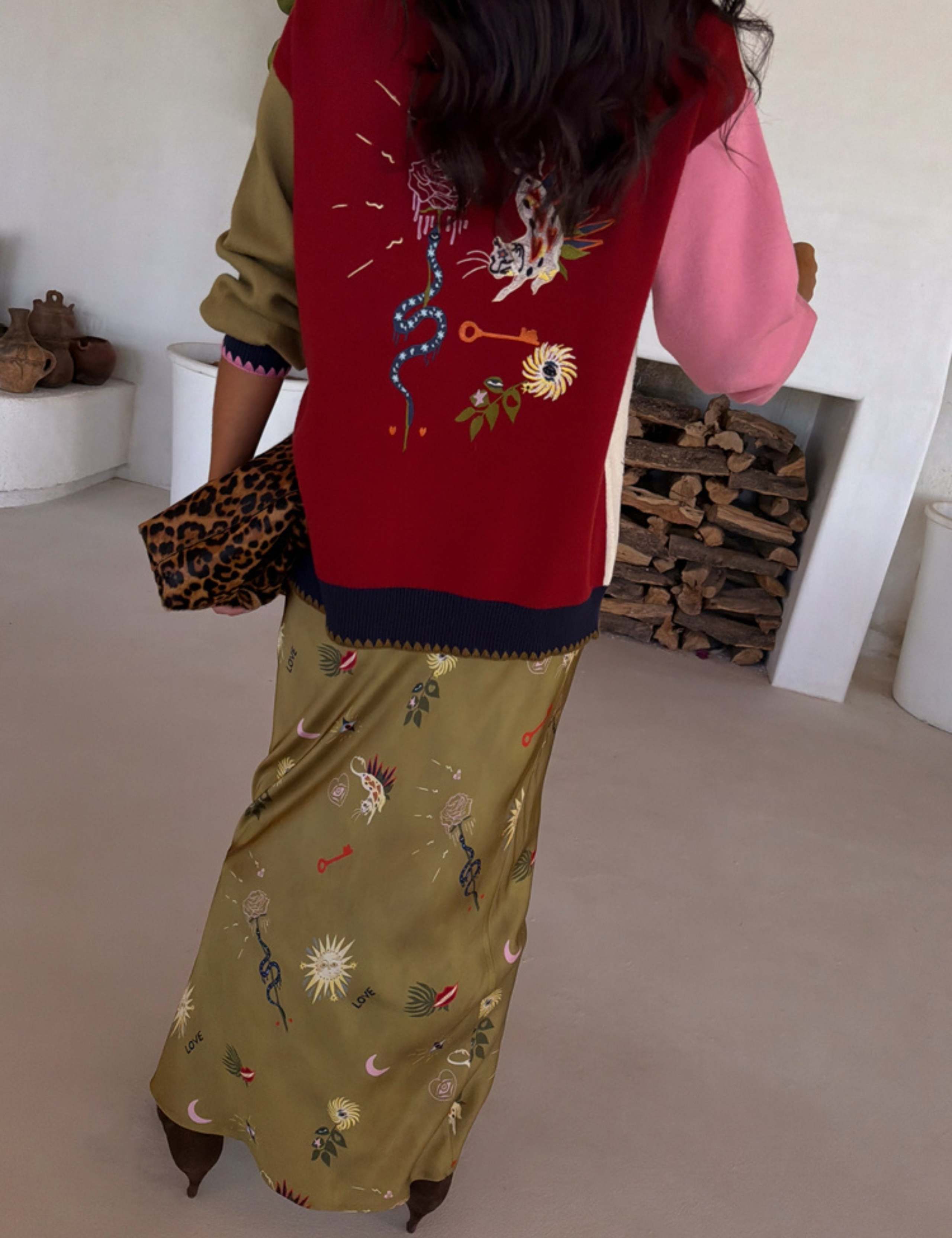 Printed Midaxi Slip Skirt 4 of 4
