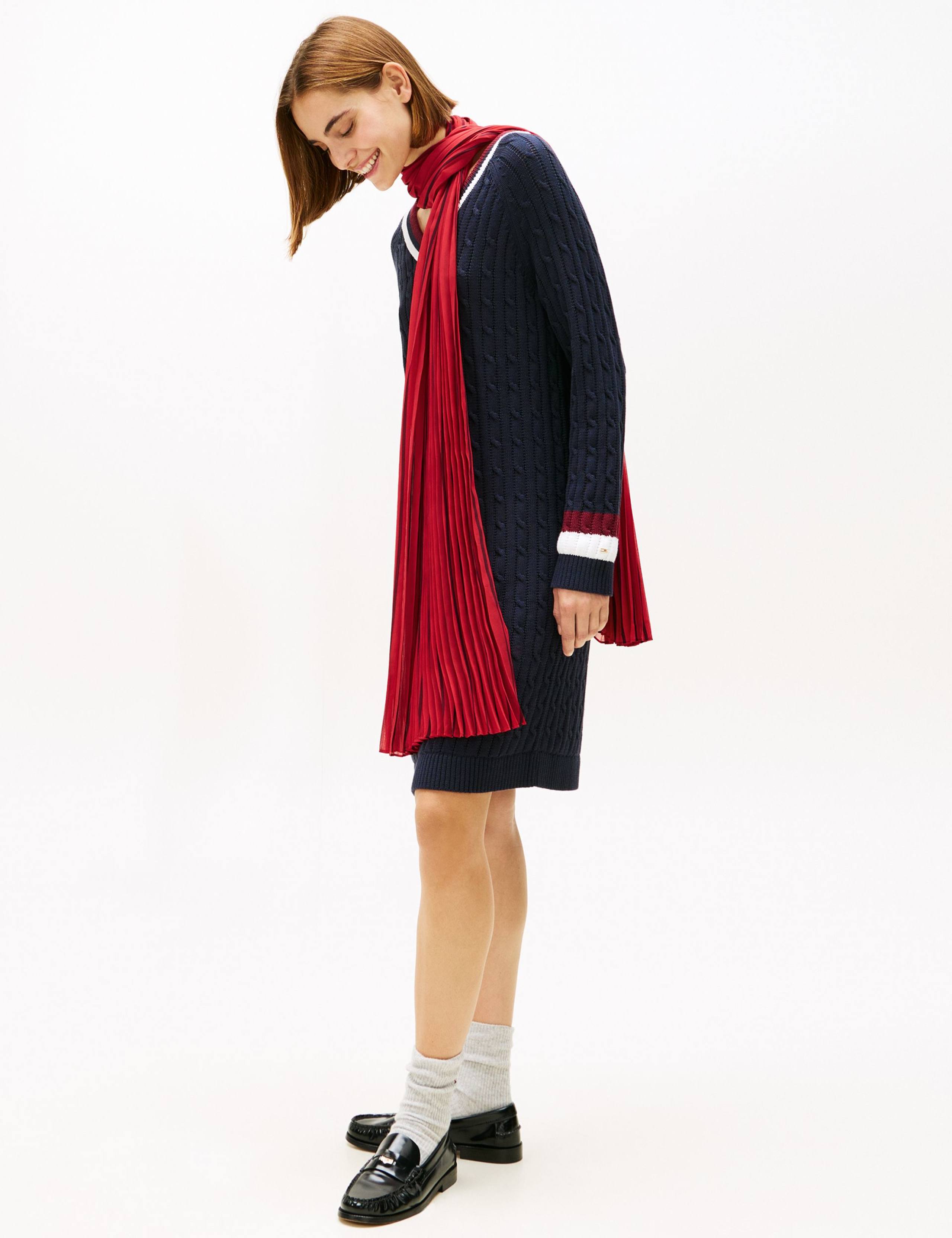 Pure Silk Printed Pleated Scarf 2 of 4