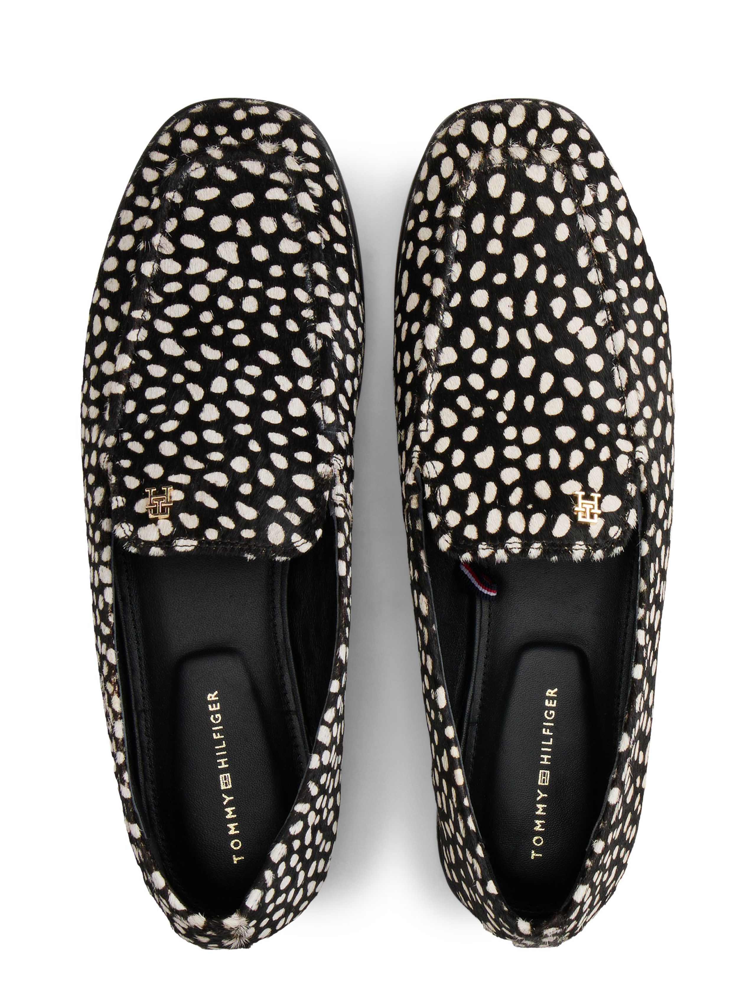 Pony Hair Leather Slip On Flat Loafers 2 of 6