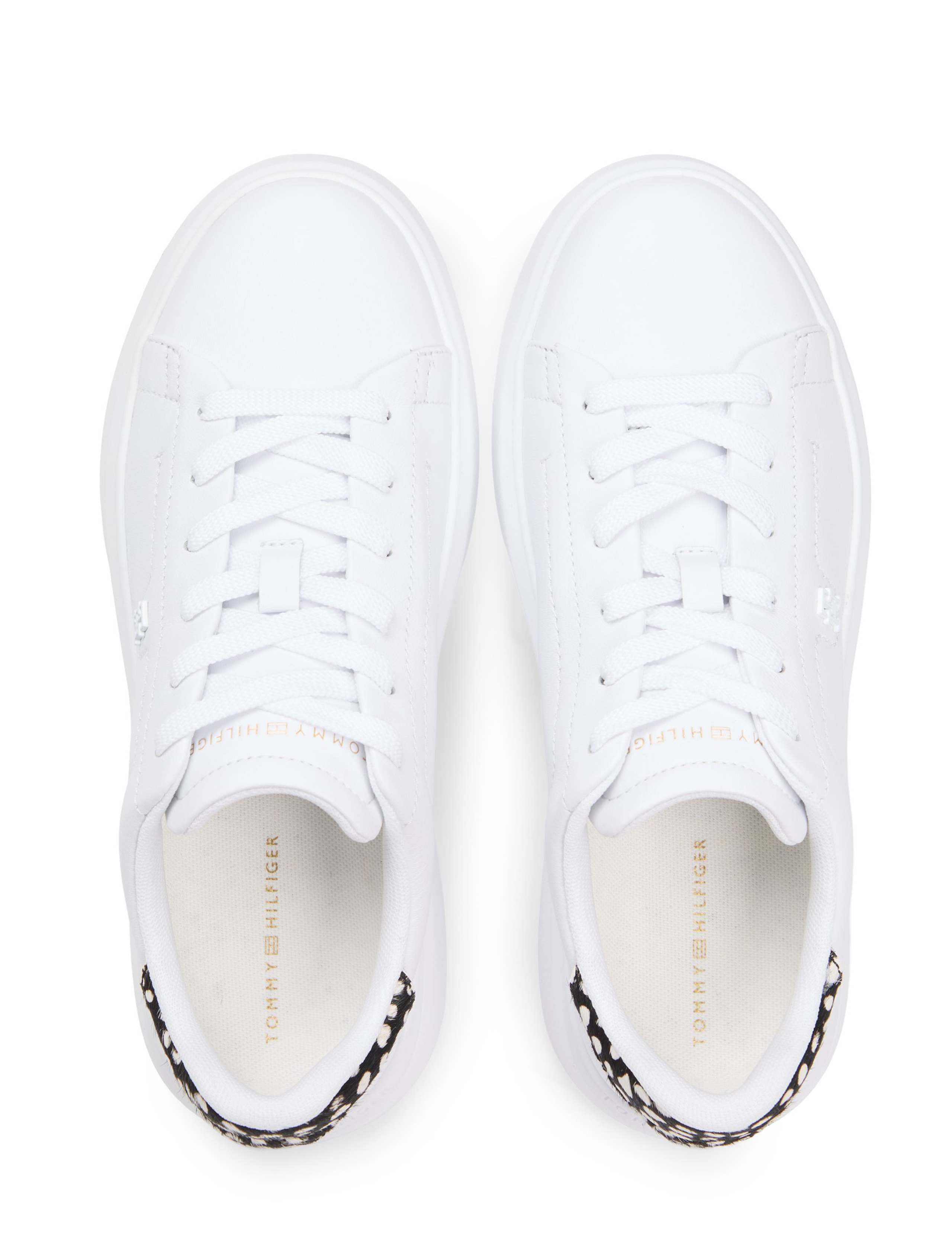 Leather Animal Print Platform Trainers 2 of 7