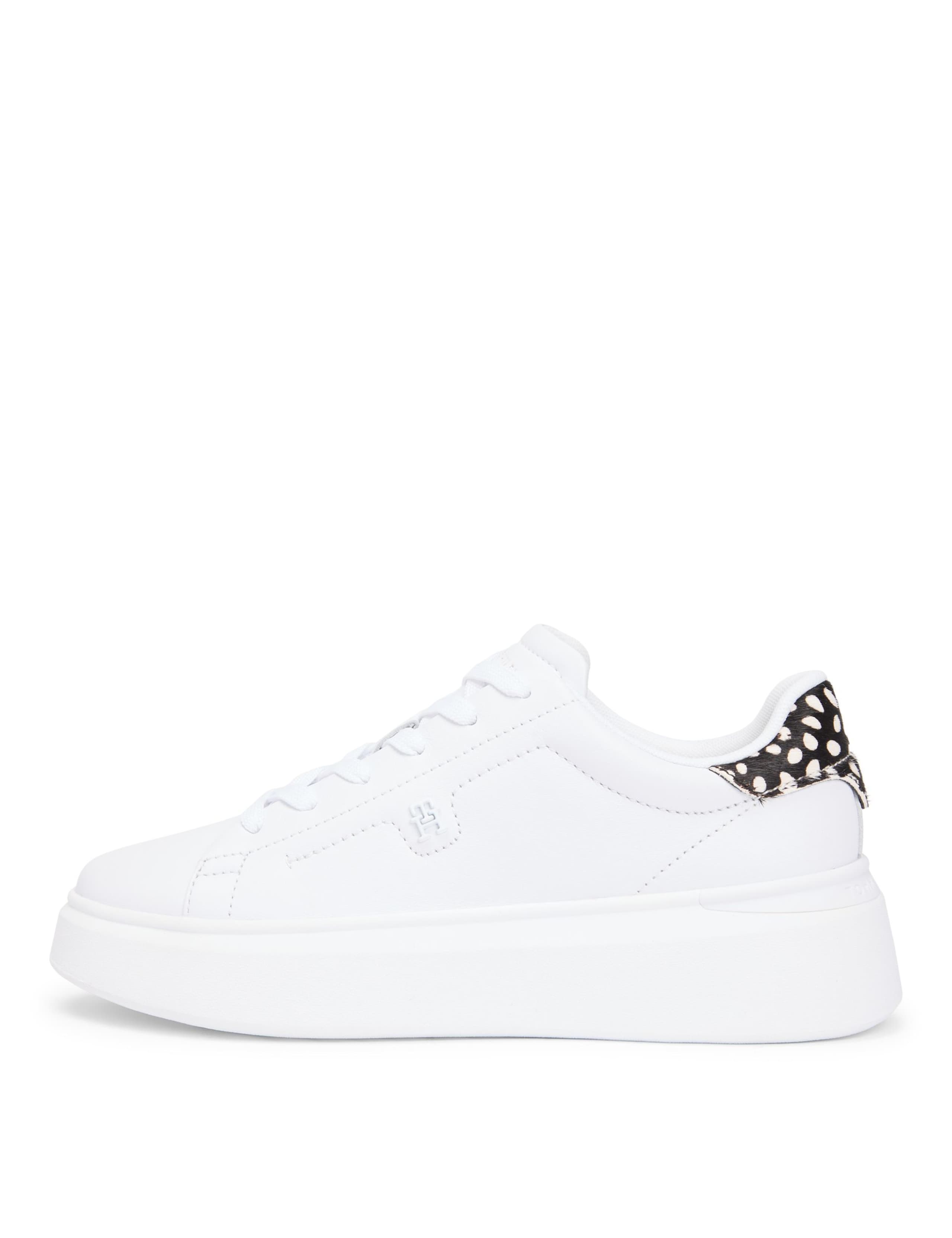 Leather Animal Print Platform Trainers 5 of 7