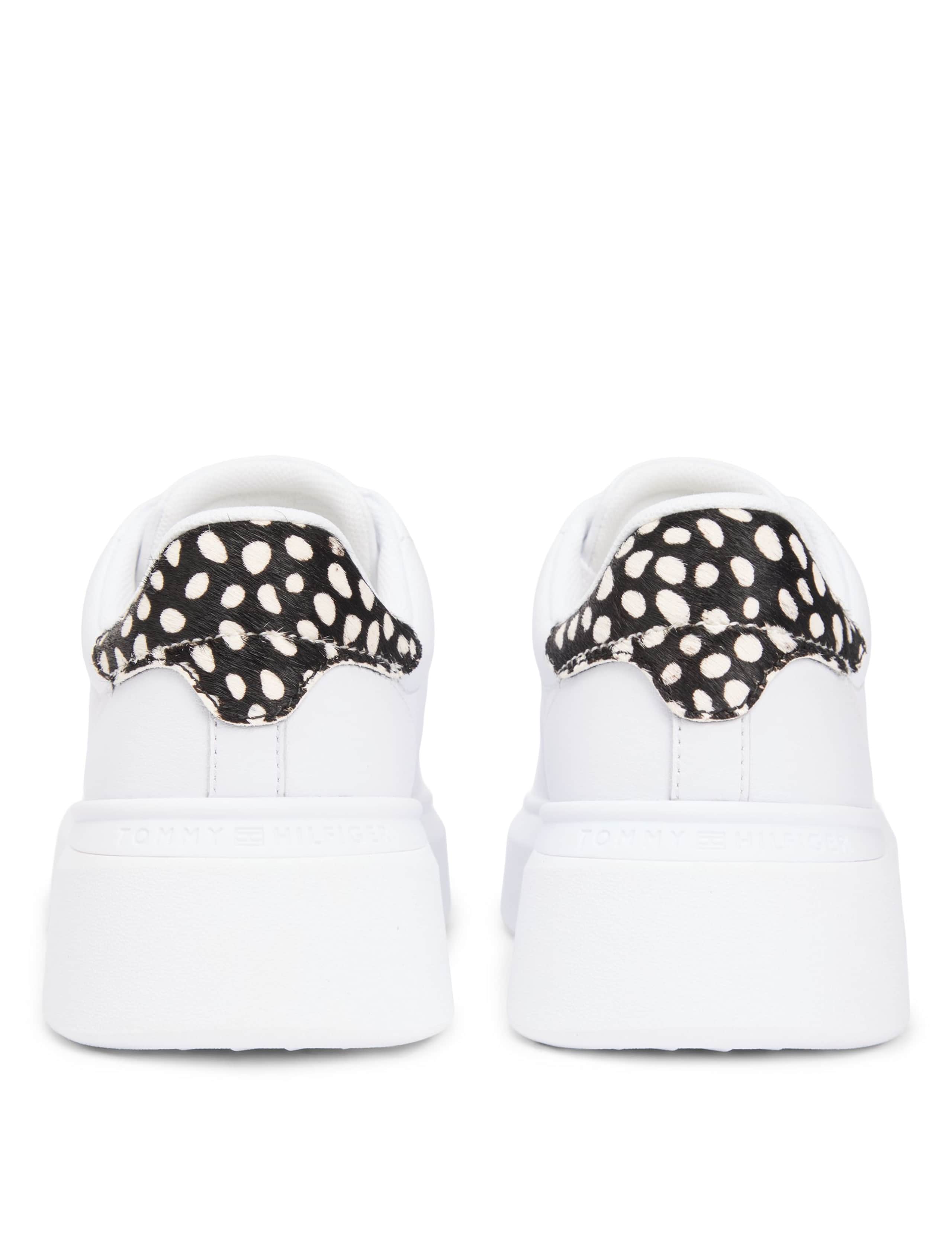 Leather Animal Print Platform Trainers 6 of 7