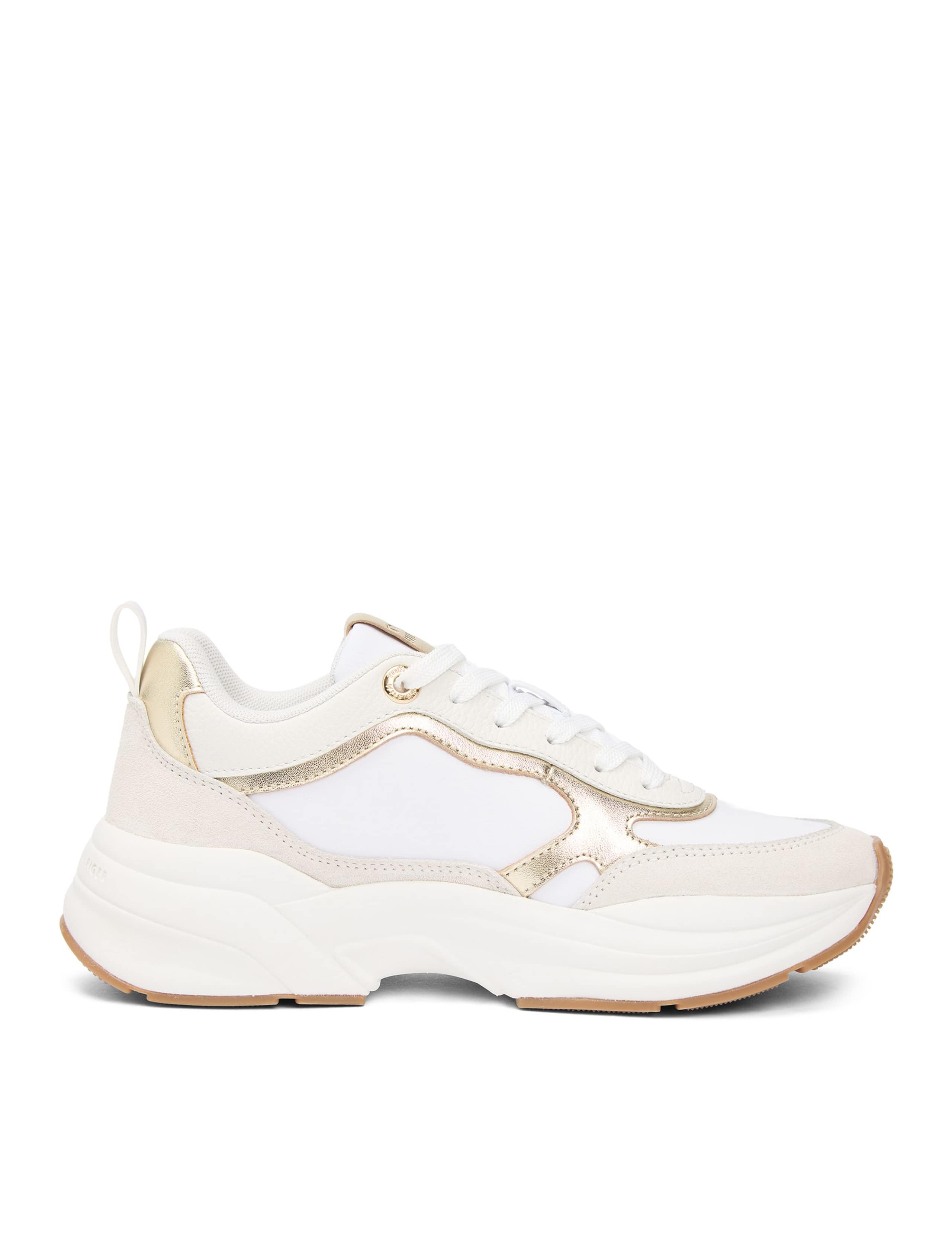 Leather Metallic Chunky Trainers 1 of 5