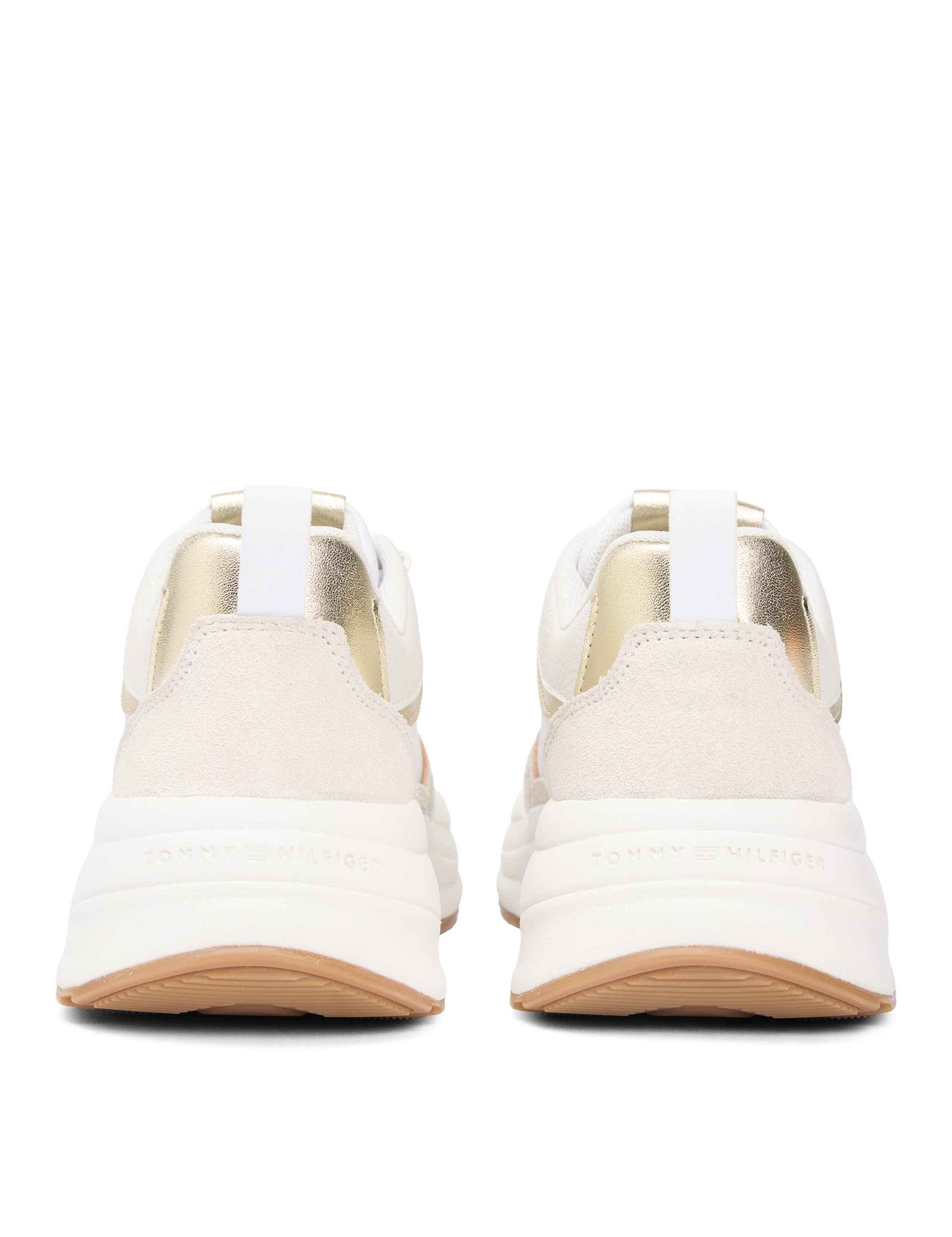 Leather Metallic Chunky Trainers 5 of 5