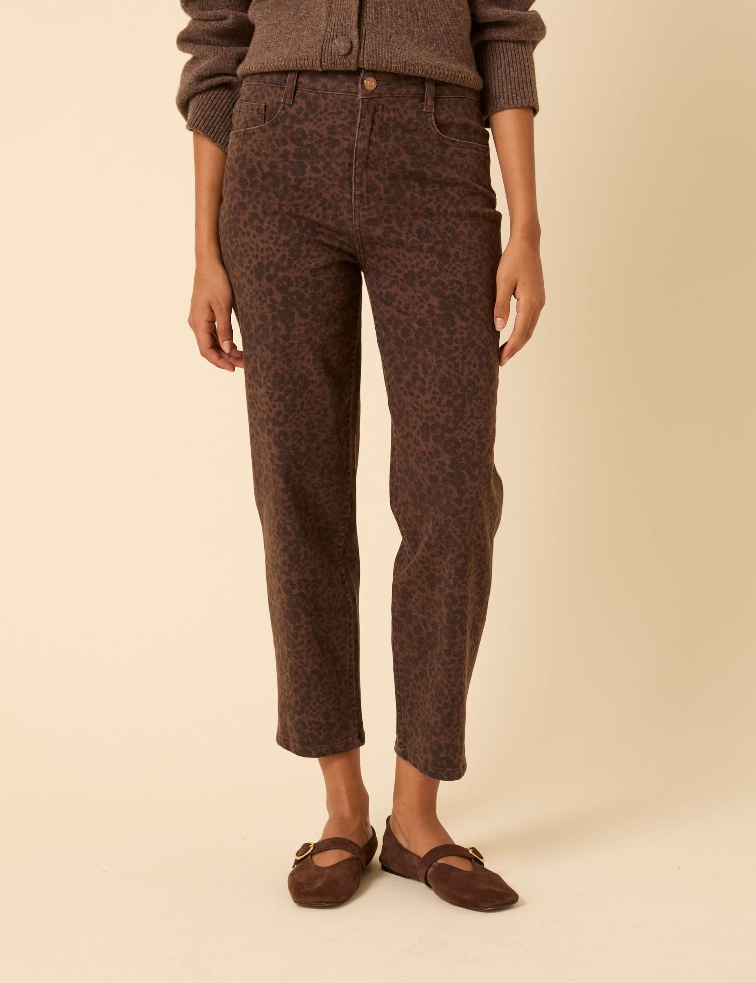 Printed Tapered Straight Leg Jeans 2 of 5