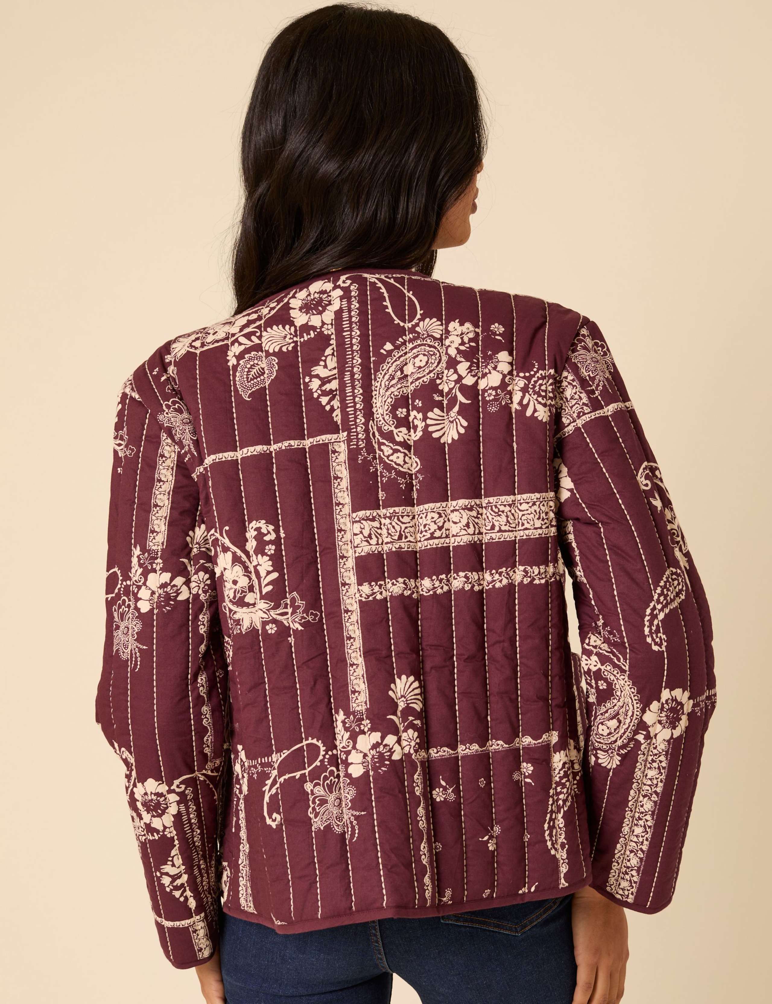 Stitched Quilted Floral Jacket 2 of 5