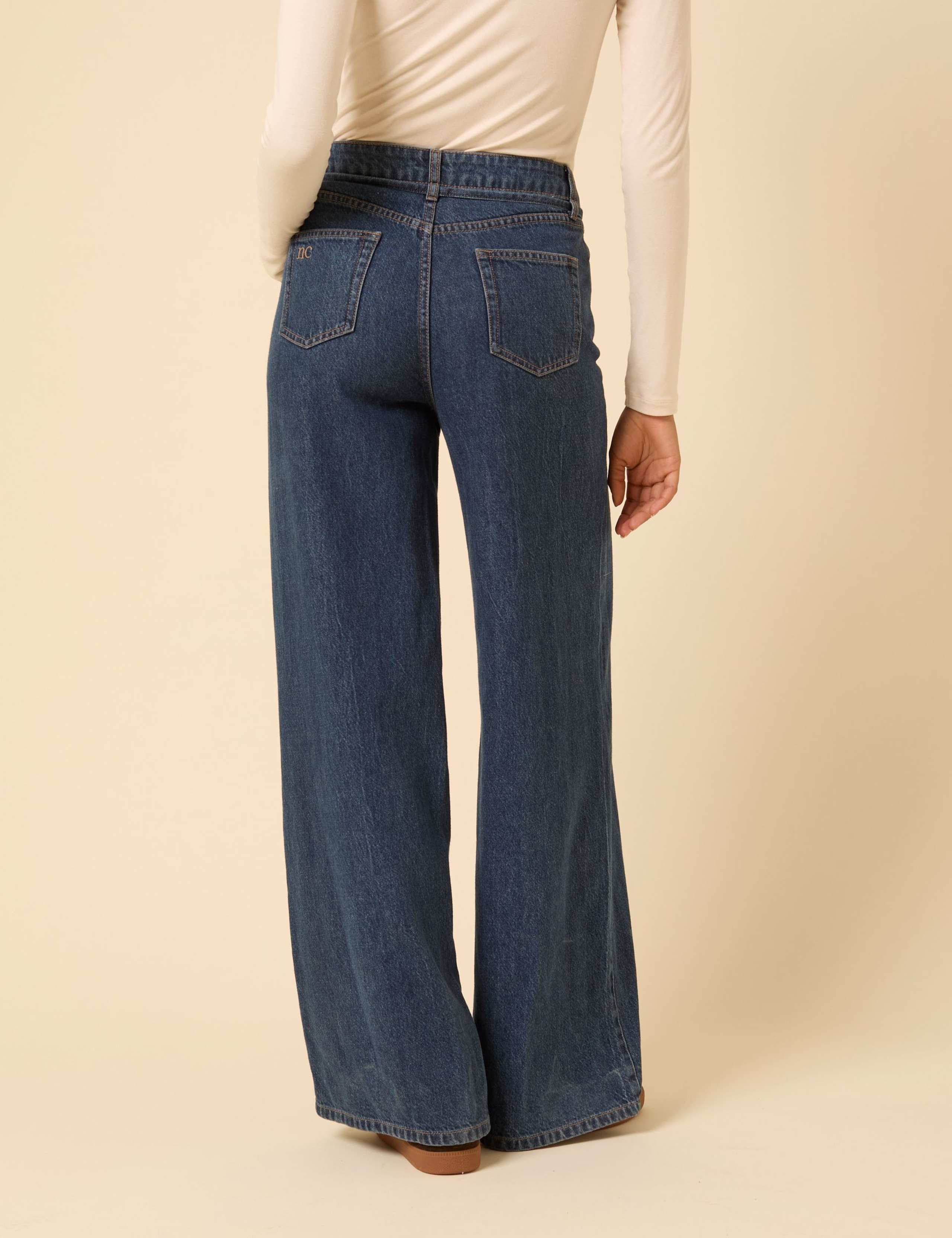 Tie Waist Wide Leg Jeans 3 of 5